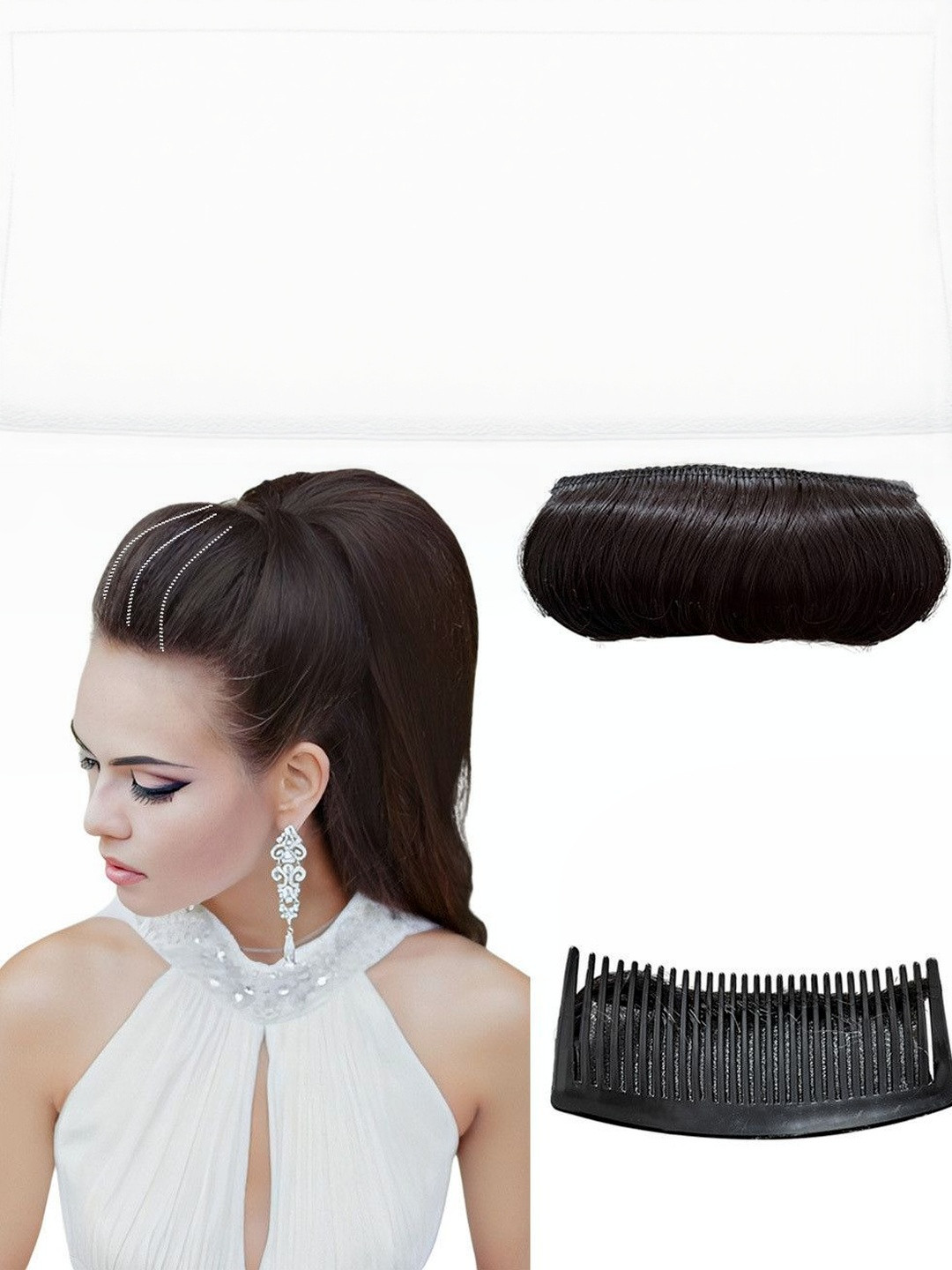 VIEWS Brown Wavy Clip-In Puff Maker Hair Extension