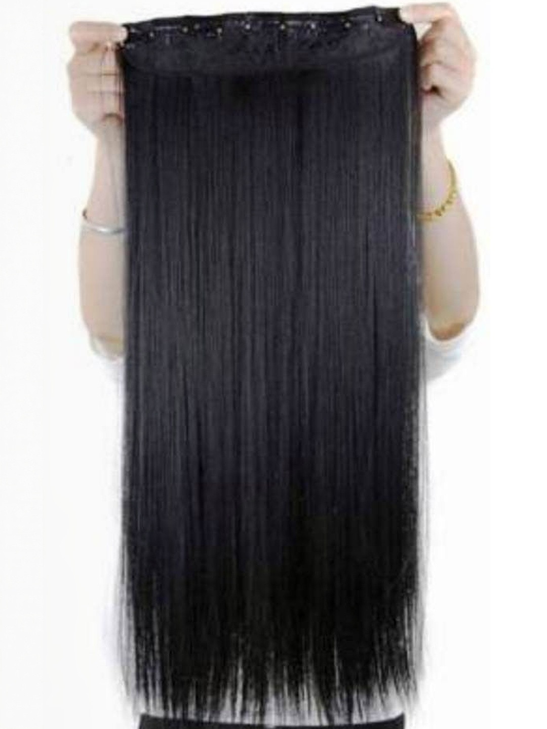 VIEWS Black Straight Clip-In Locks Hair Extension
