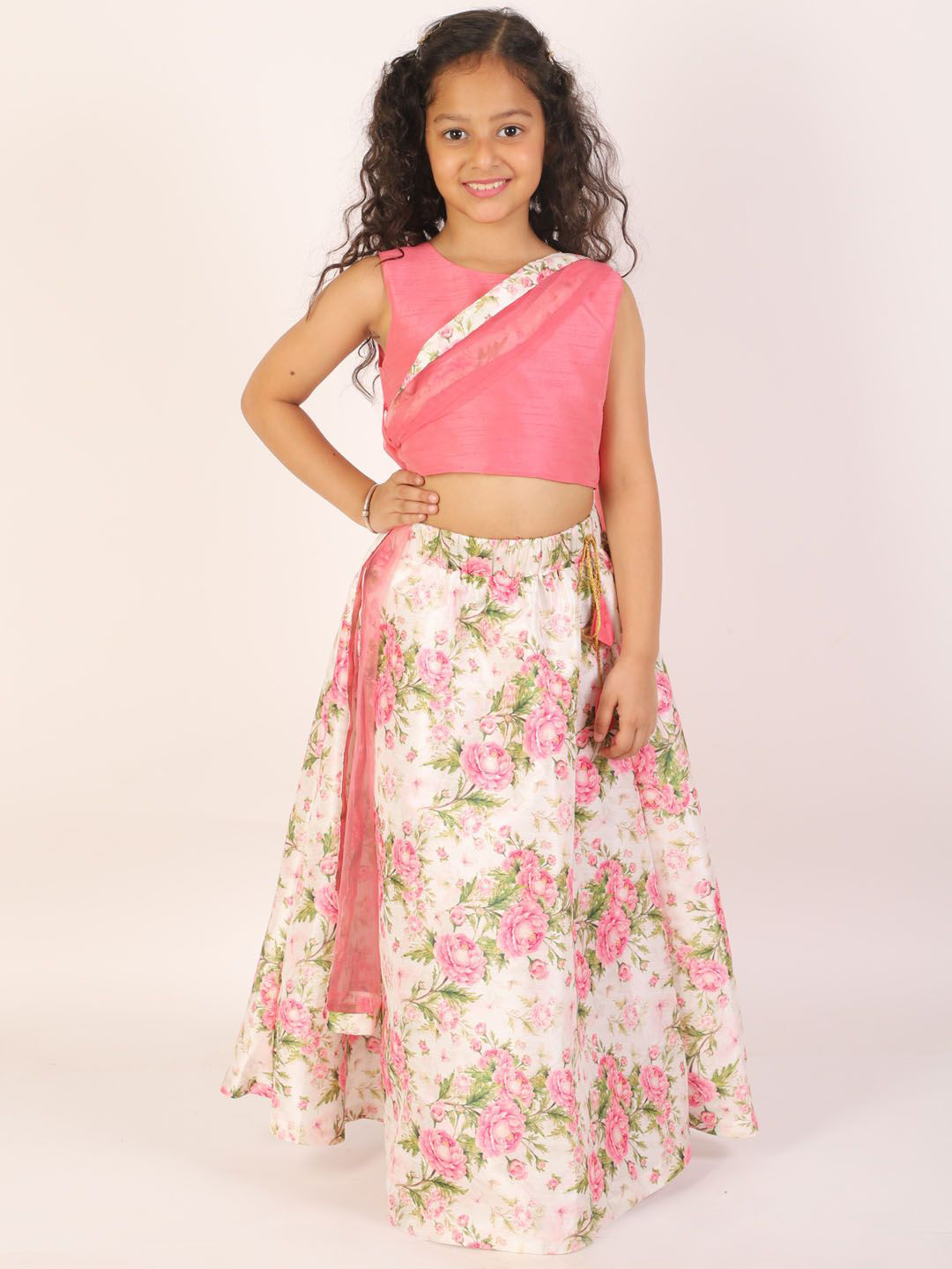 JBN Creation Girls Ready To Wear Lehenga & Blouse With Dupatta