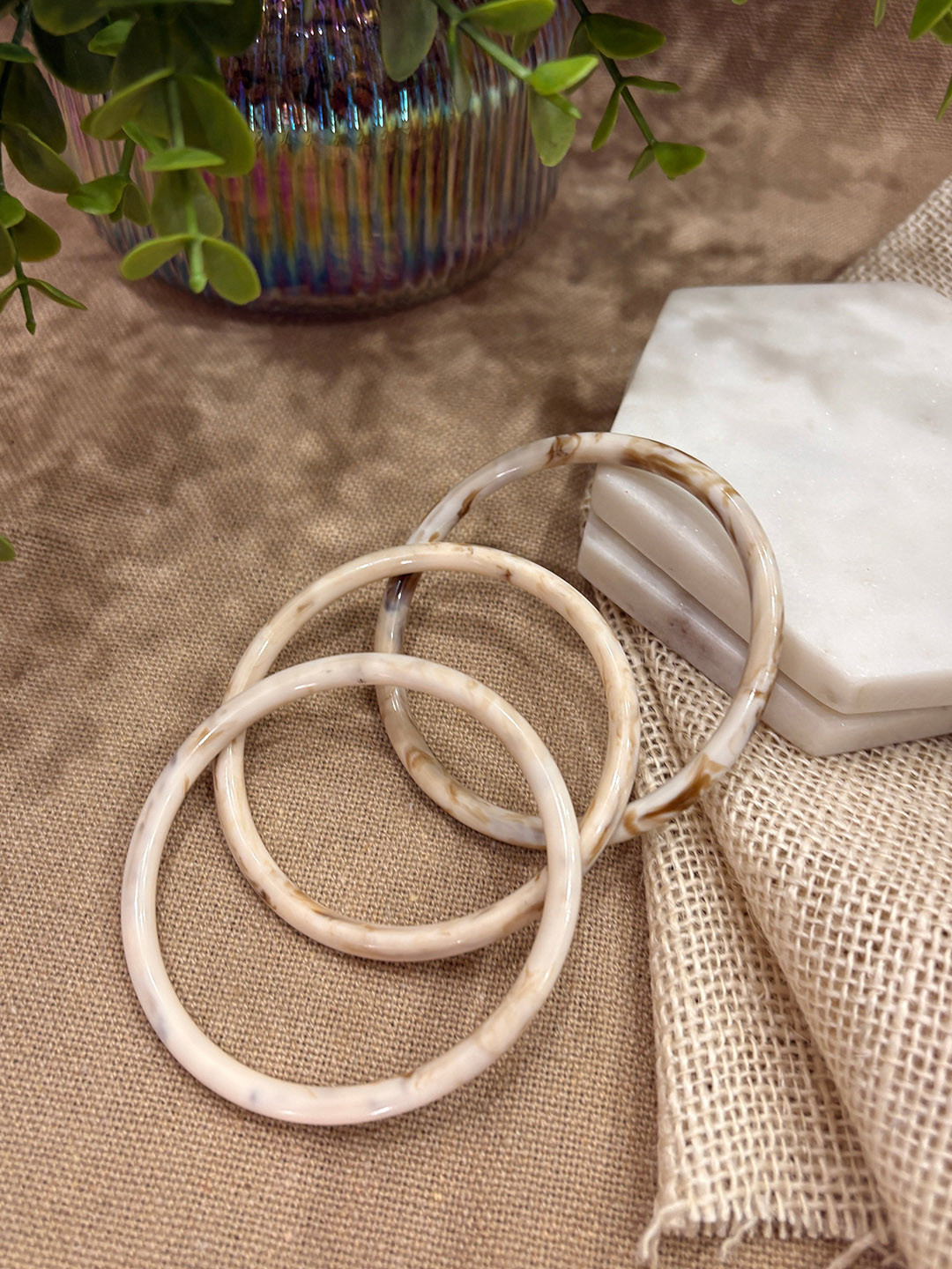 Niska Pack Of 3 Printed Resin Bangles