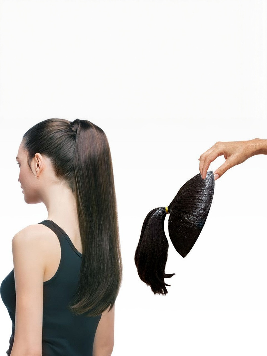 VIEWS Halo Straight Ponytail Hair Extension - Brown - 14 Inch