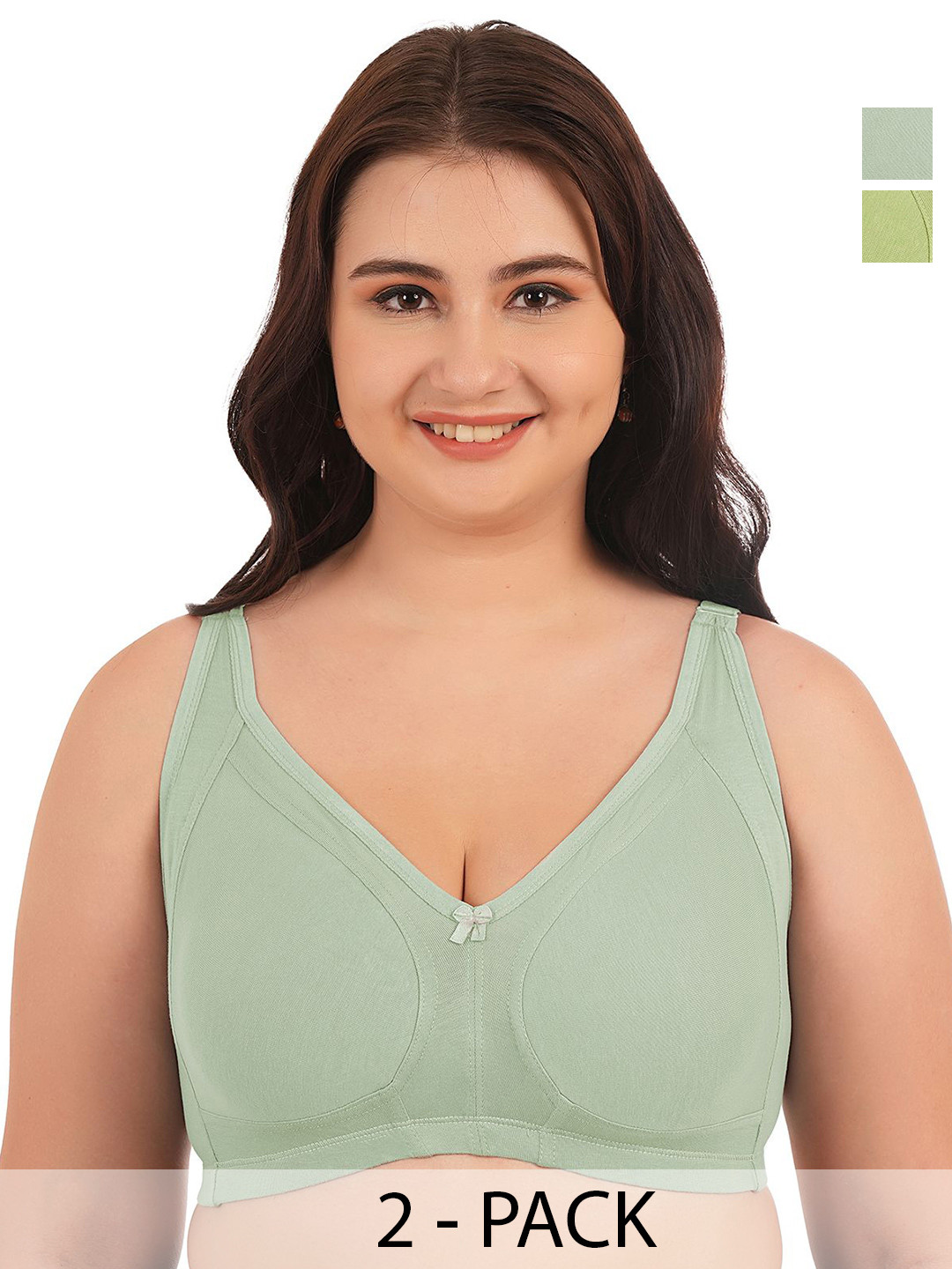 Viral Girl Women Pack of 2 Full Coverage Non-Wired Non Padded Everyday Bra