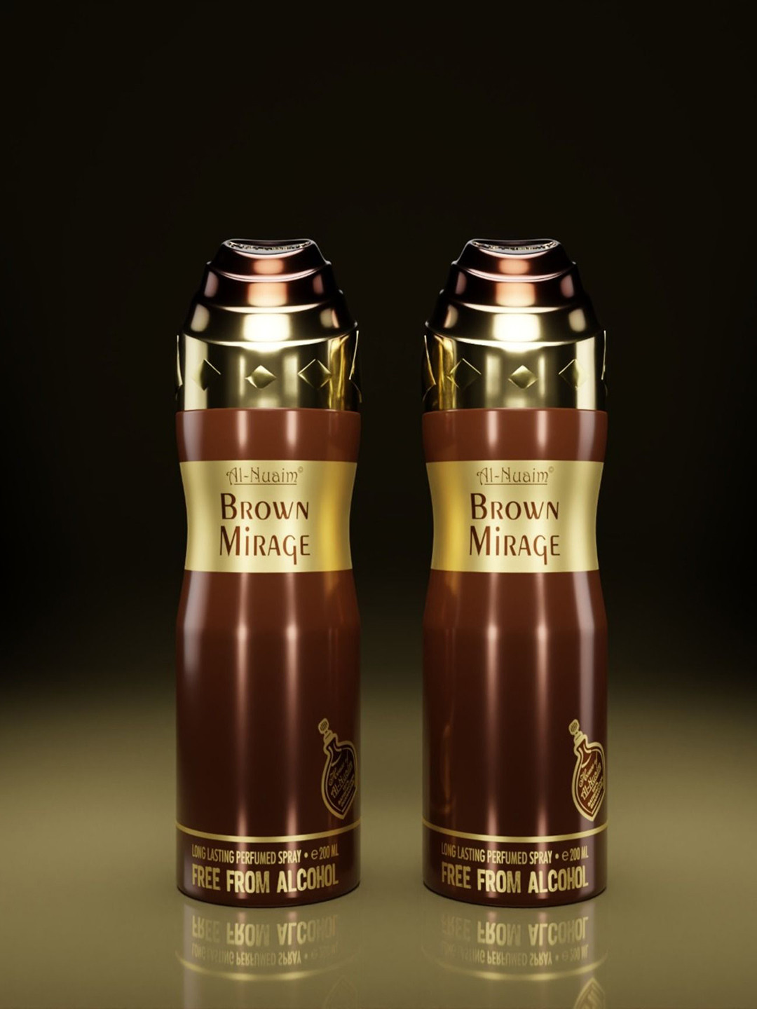 Al-Nuaim Men Set Of 2 Brown Mirage Alcohol Deodorant - 200ml Each