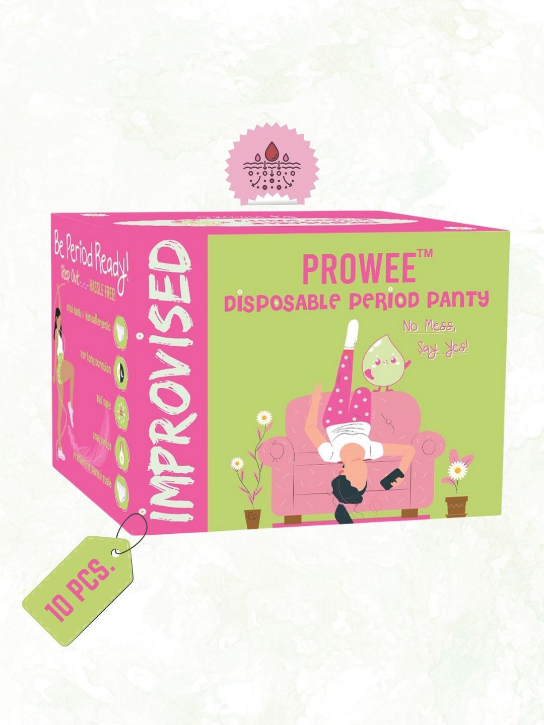 Prowee 10Pc Leak Proof Overnight Protection Disposable Period Panty