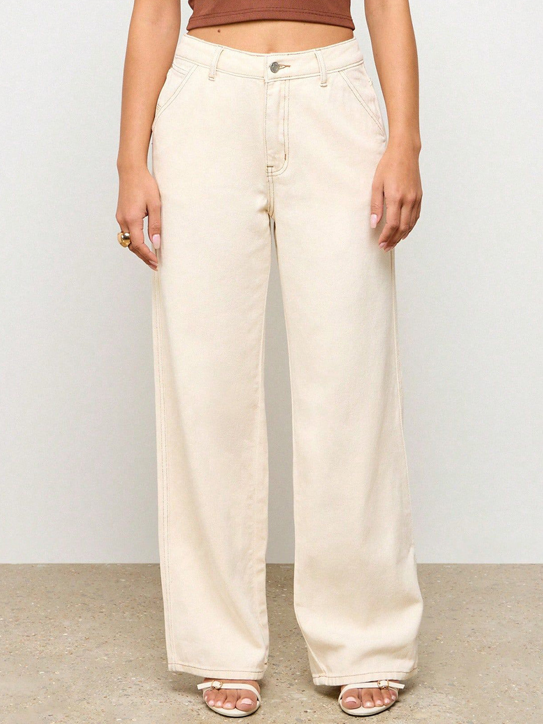 NU CLOTHS Women Jean High-Rise Baggy Fit Stretchable Jeans