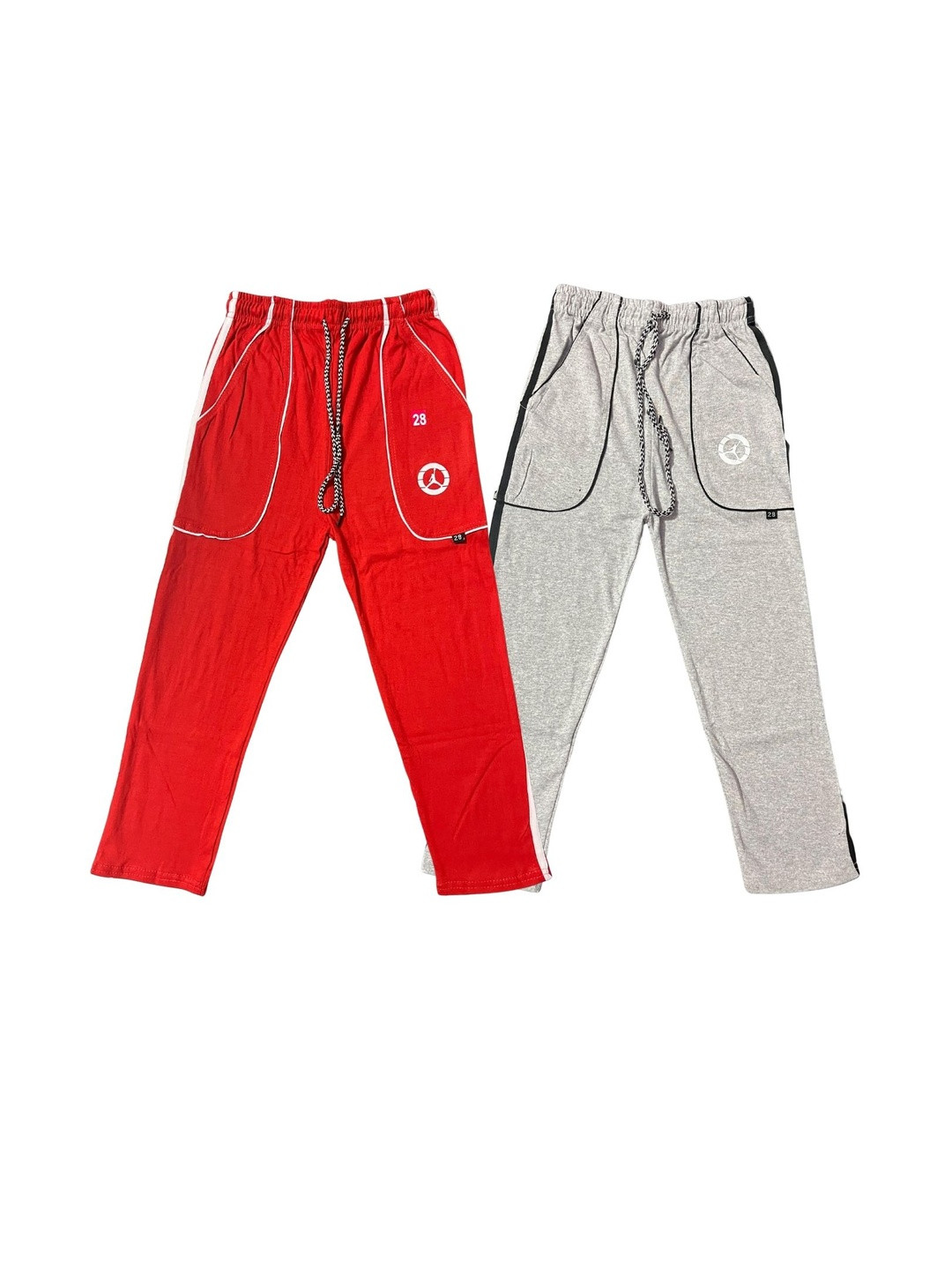 IndiCrafts Boys Set Of 2 Solid Cotton Track Pants