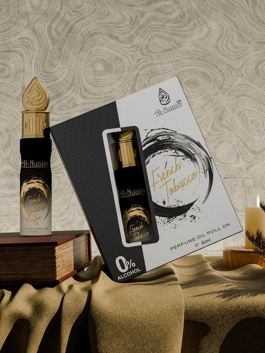 Al-Nuaim French Tobacco Long Lasting Attar Roll On - 6ml