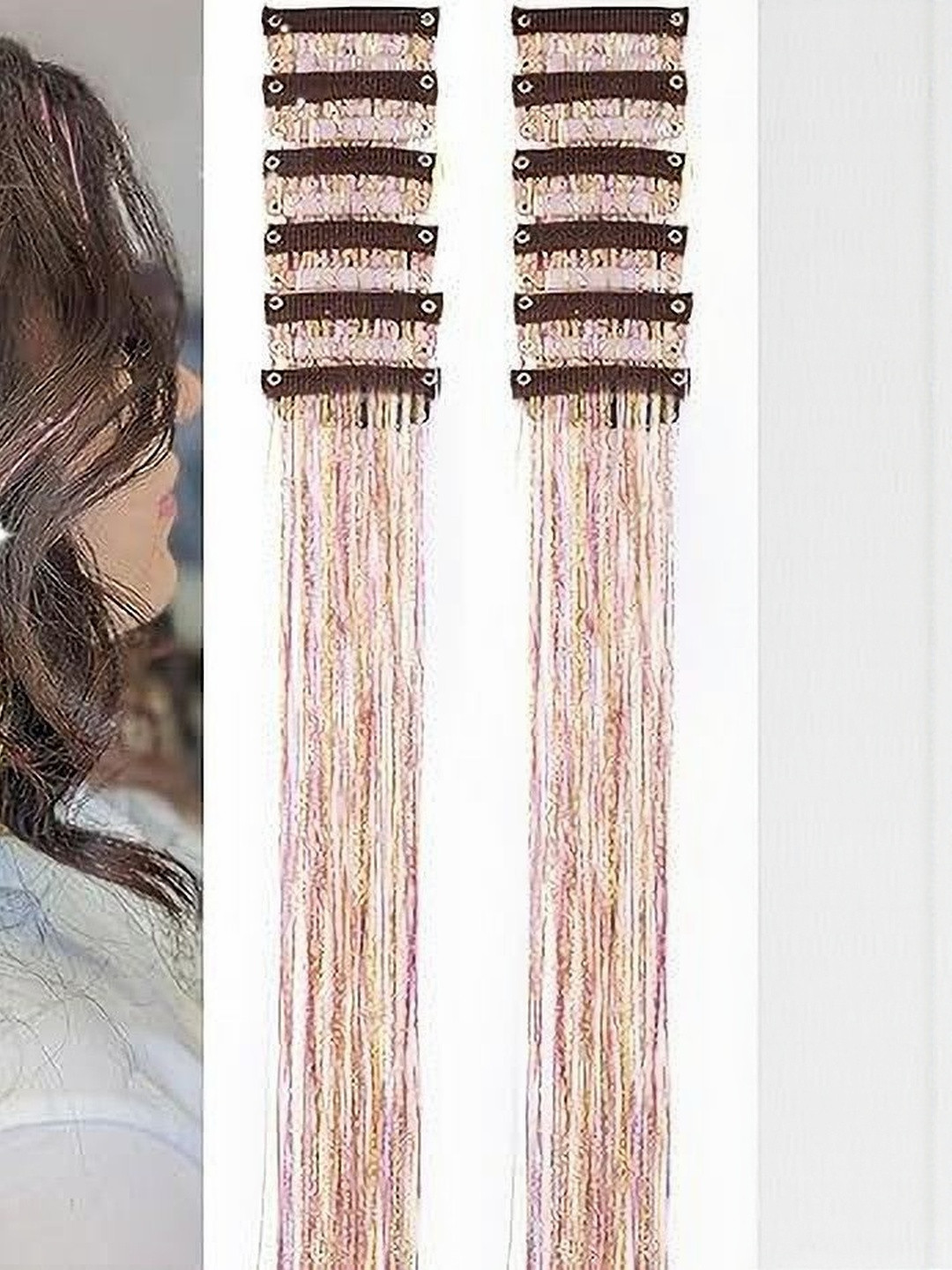 VIEWS Women 2-PCS Wavy Clip-In Locks Hair Extension