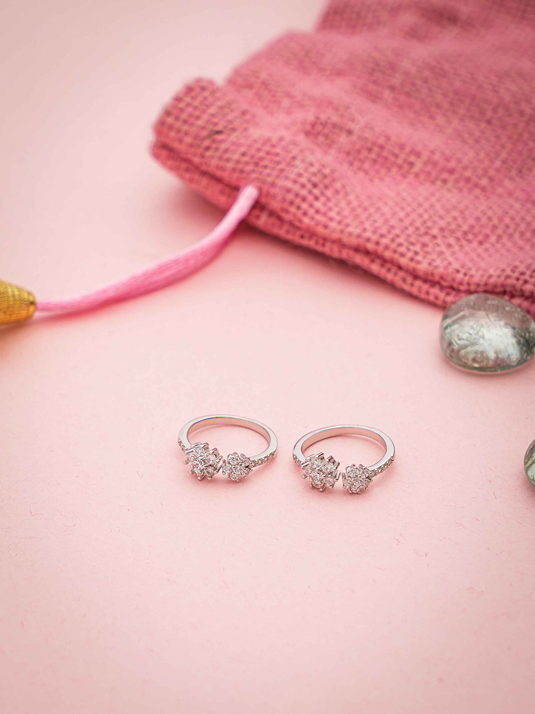 DIAVO Divine Zahra Silver Toe Rings