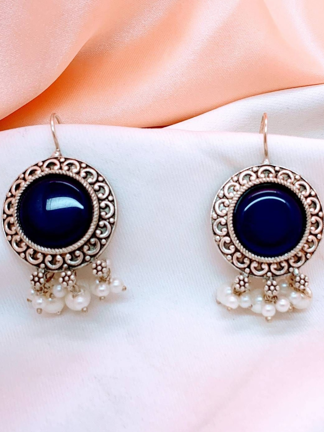 Neeara Fashion Alloy Silver-Plated Drop Earrings
