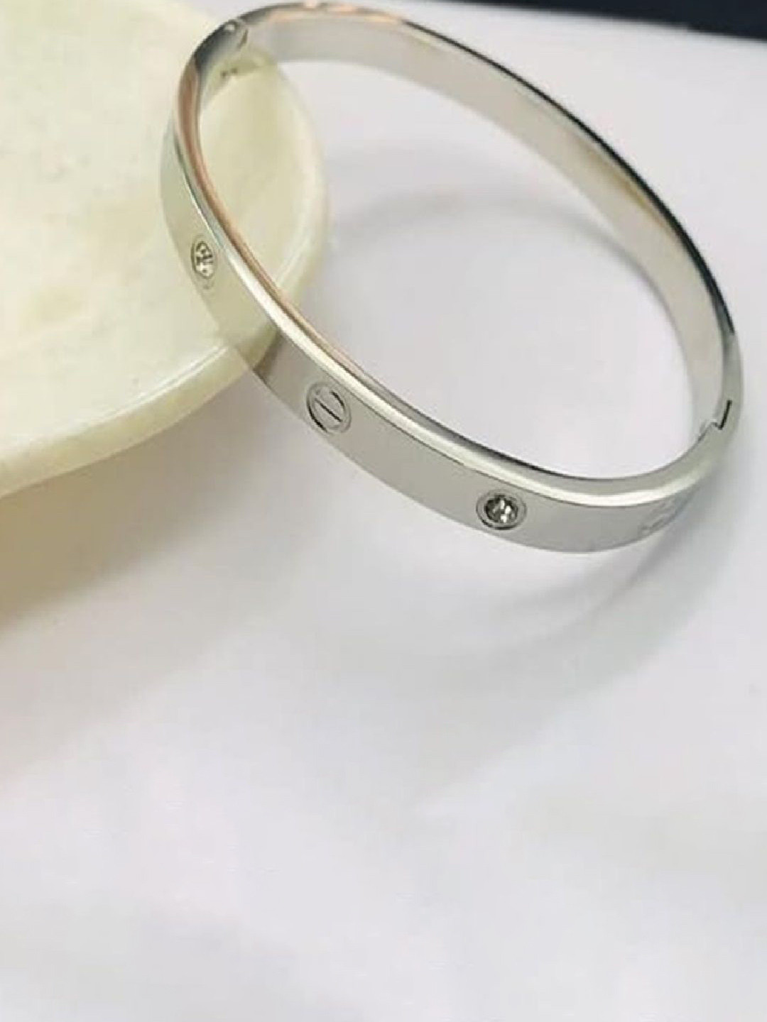 Babaa Enterprises Women Silver-Plated Kada Bracelet