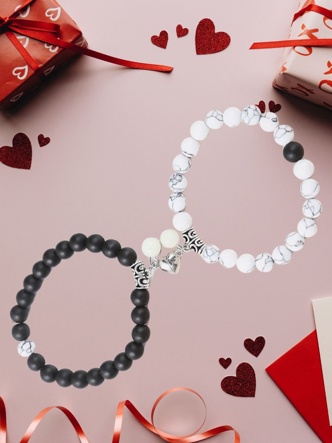 Nintythree Women Garnet Silver-Plated Charm Bracelet