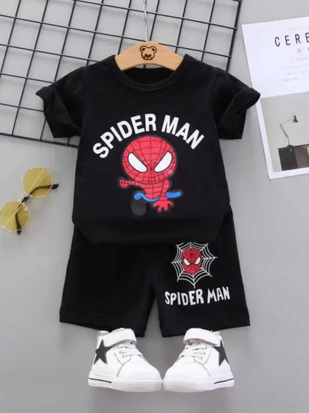 JENNY GARMENT Kids Printed Round Neck T-Shirt With Shorts