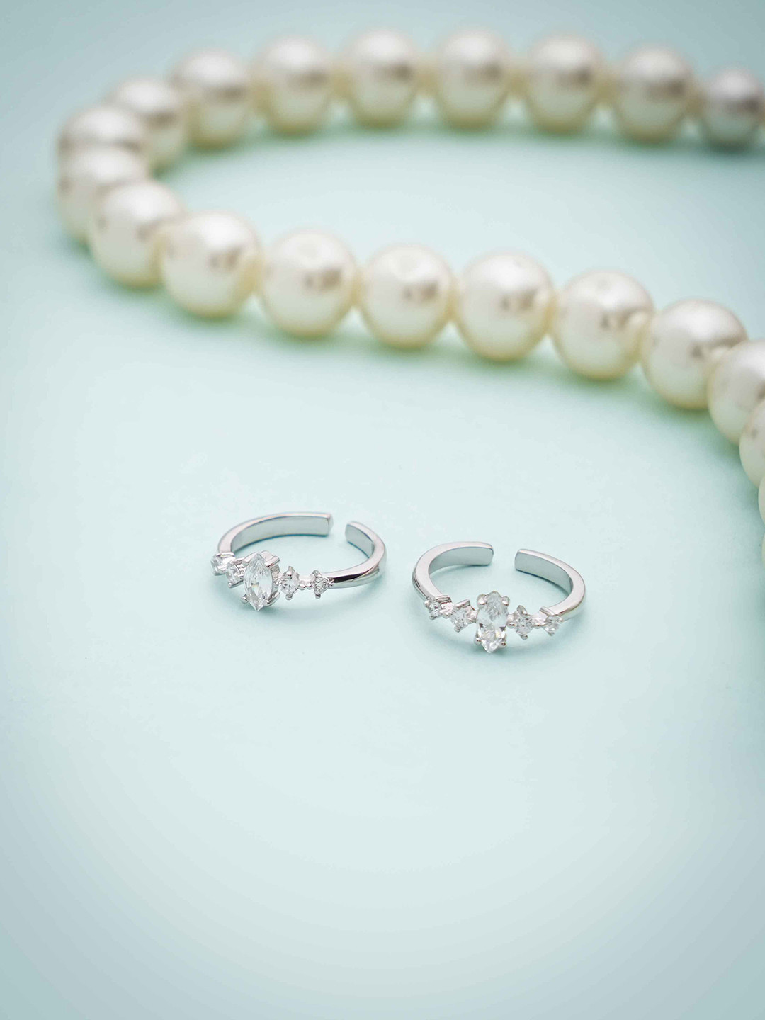 DIAVO Crown of Renaissance Silver Toe Rings