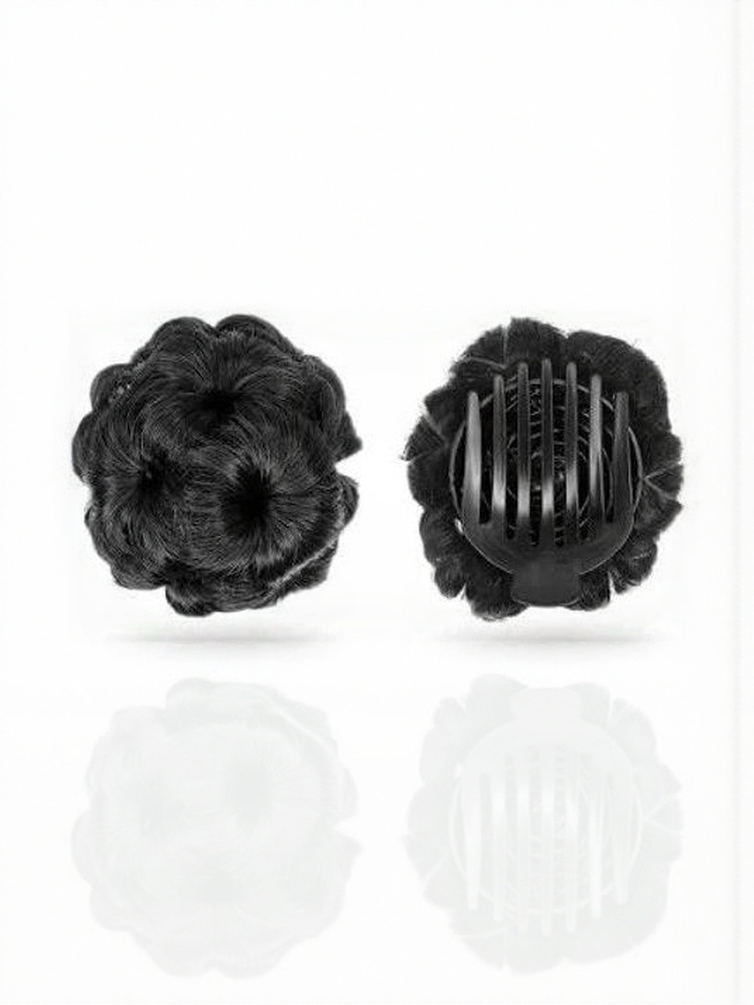VIEWS Black Wavy Clip-In Locks Bun Hair Extension