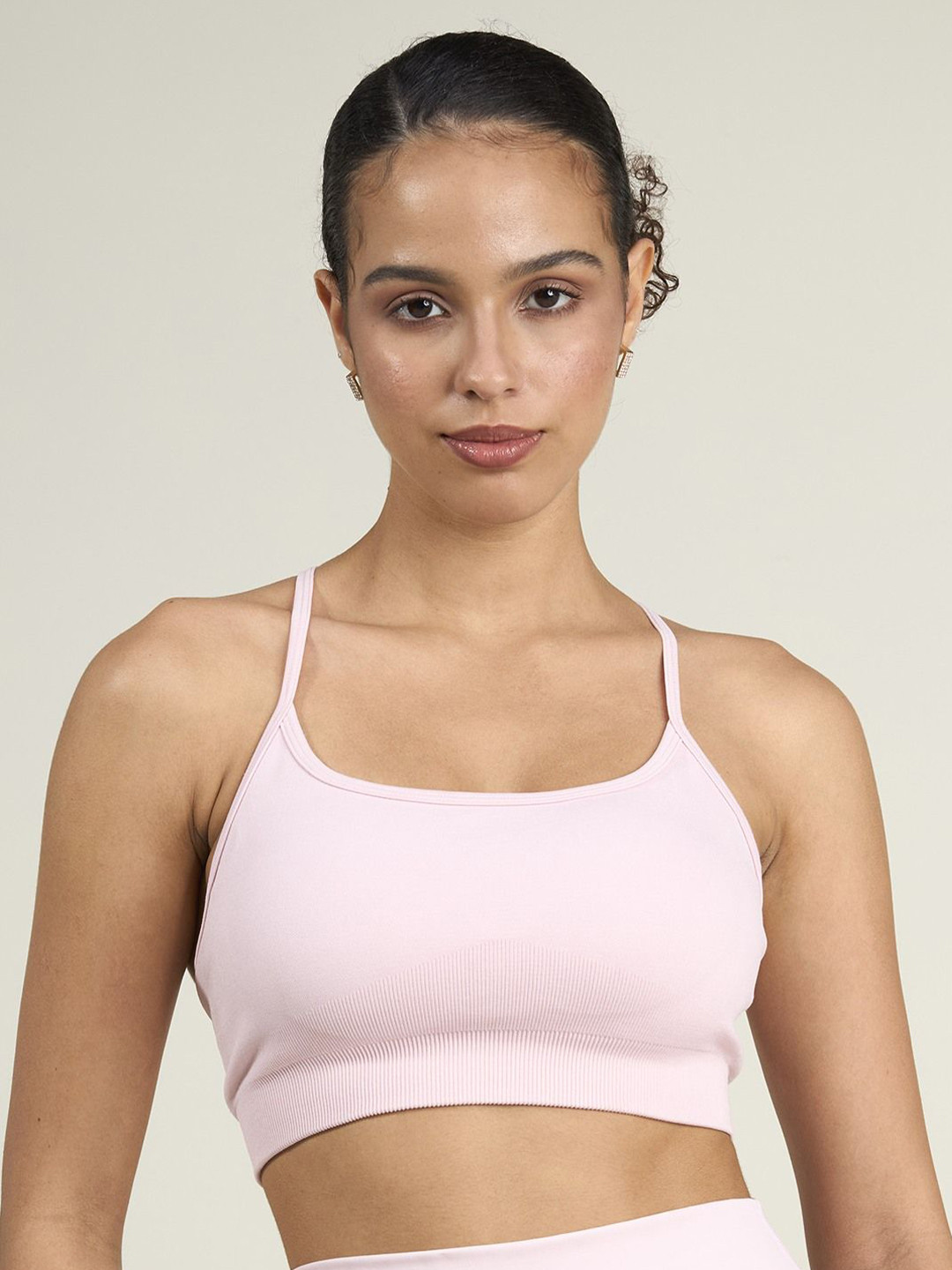 CAVA BlushSuper Women Half Coverage Non-Wired Moisture Wicking Rapid-Dry Workout Bra