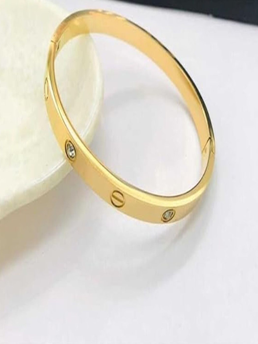 Shree Laxmi Balaji Creations Men Gold-Plated Kada Bracelet