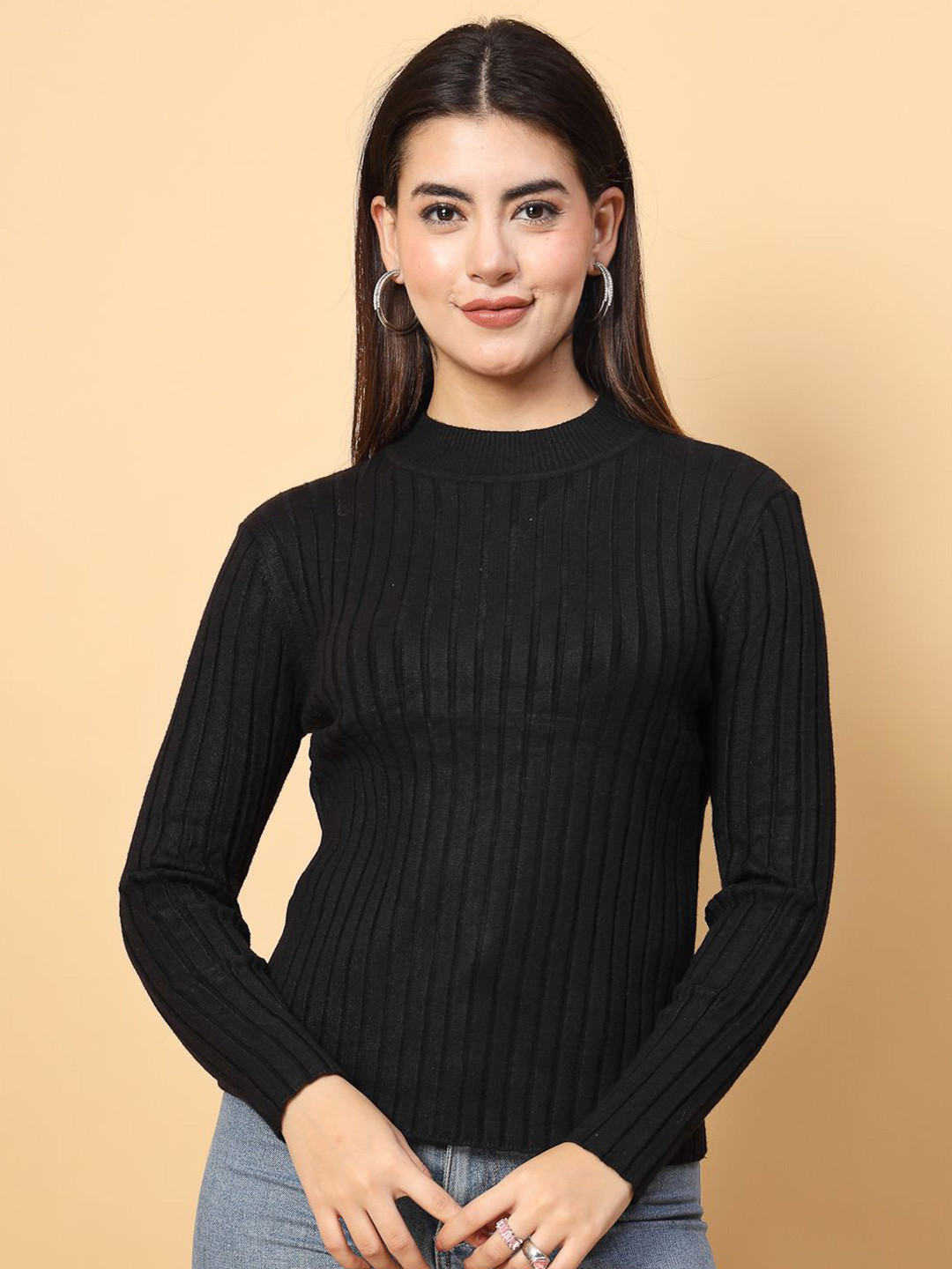 Mafadeny Women's Ribbed Knit Long Sleeve Top