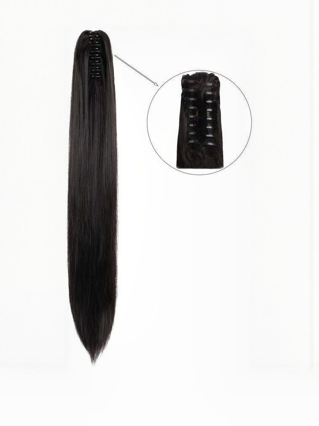 VIEWS Women Black Wavy Clip-In Locks Hair Extension 25 inch