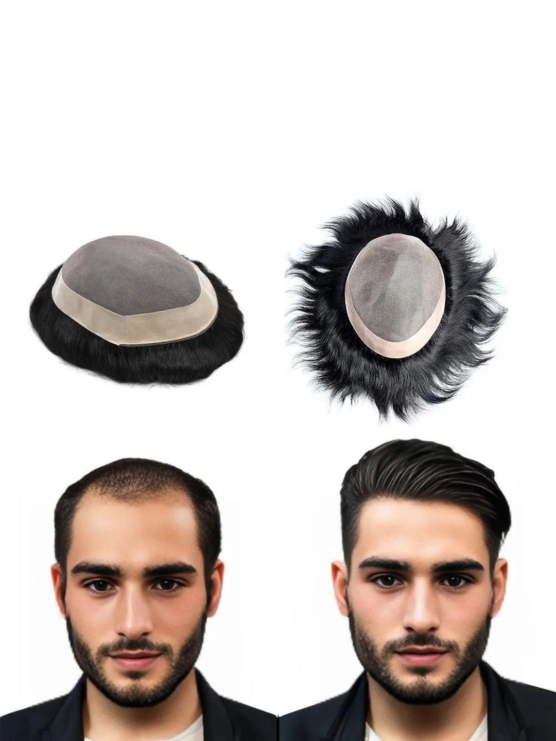 VIEWS Clip-In Wavy Scalp Topper Hair Extension - Black - 9.6 Inch