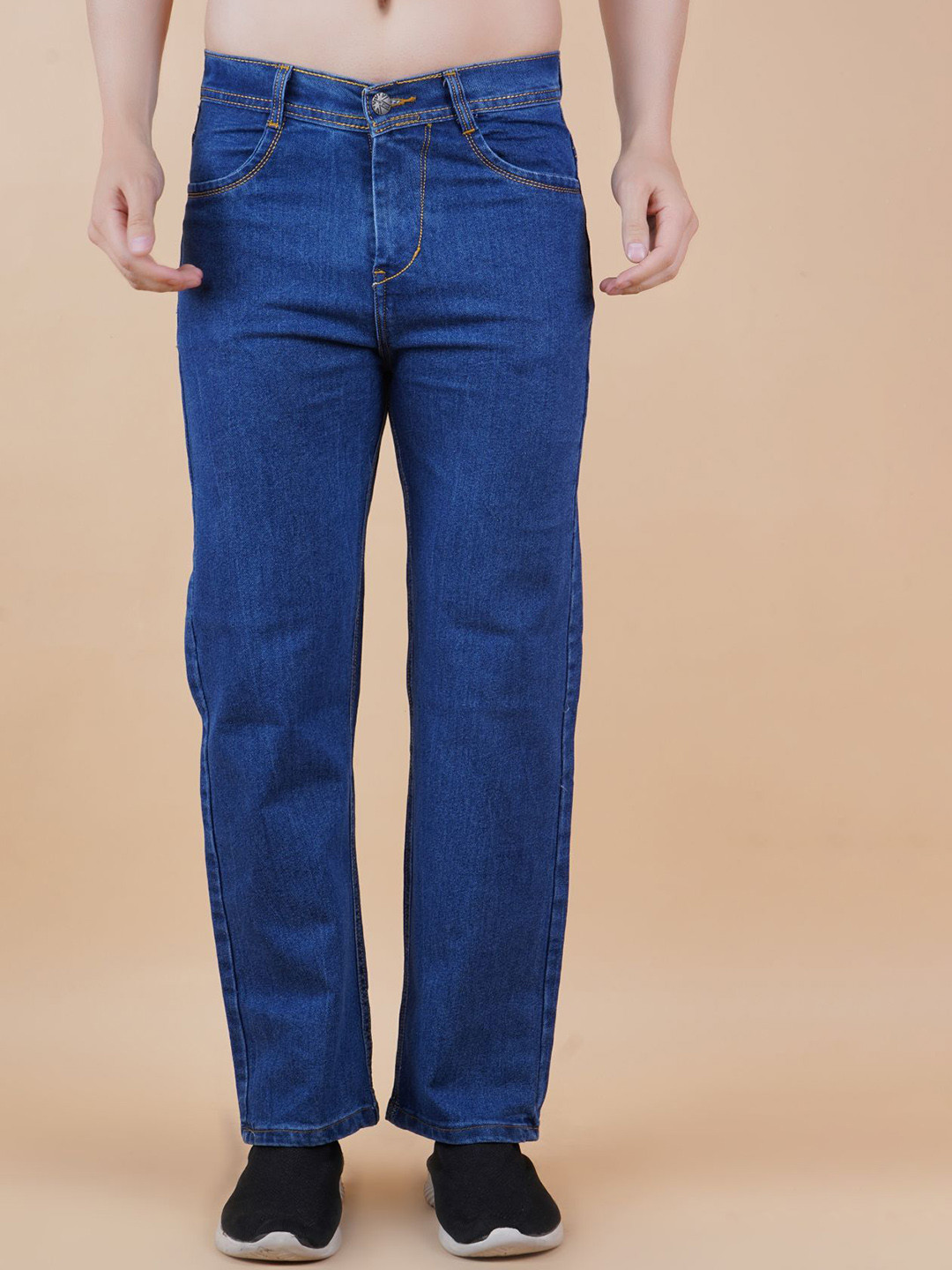 MaverIQ Men Classic Low-Rise Light Fade Stretchable Slouchy Fit Denim Baggy Jeans