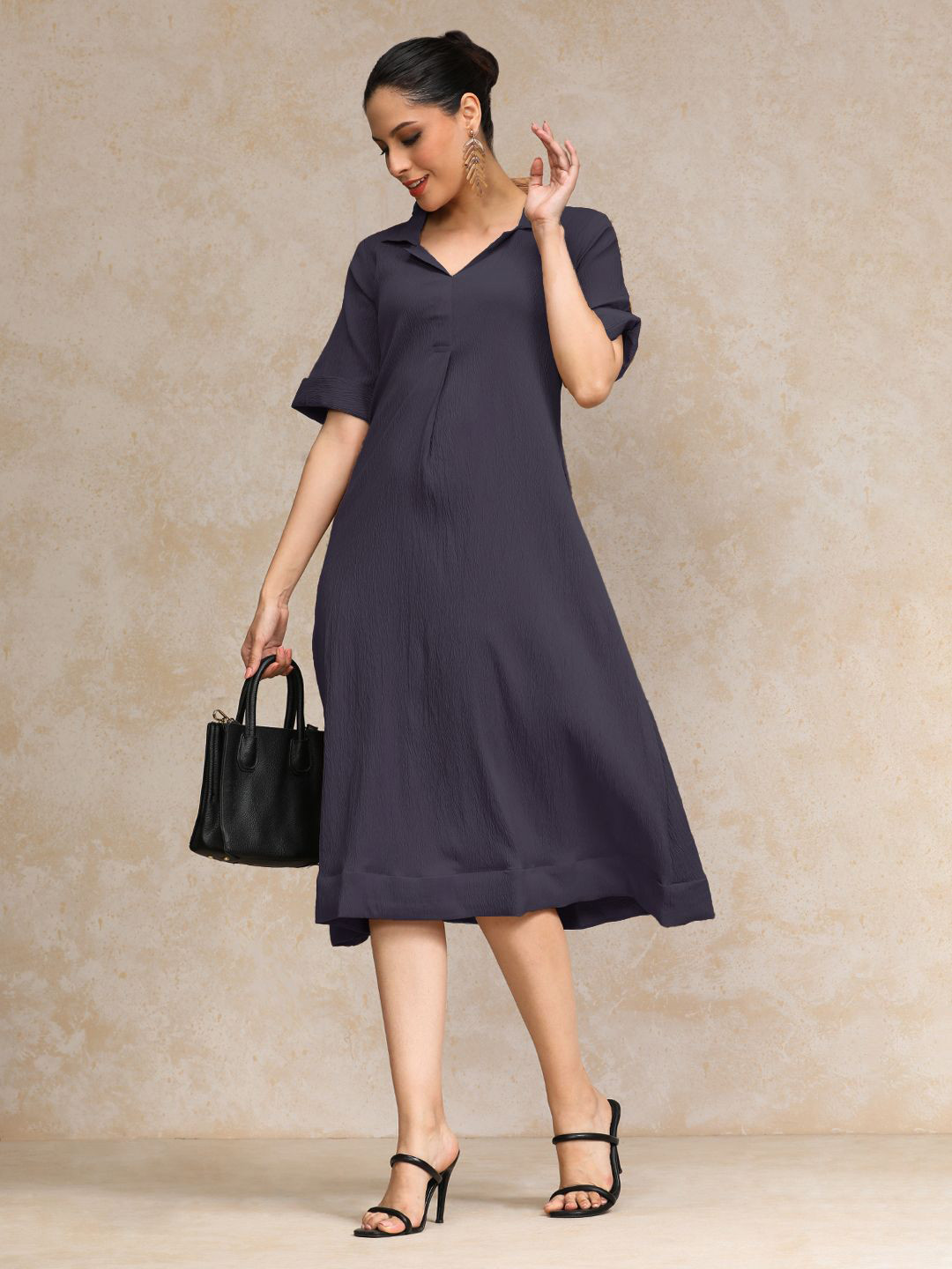Varanga A-Line Midi Dress