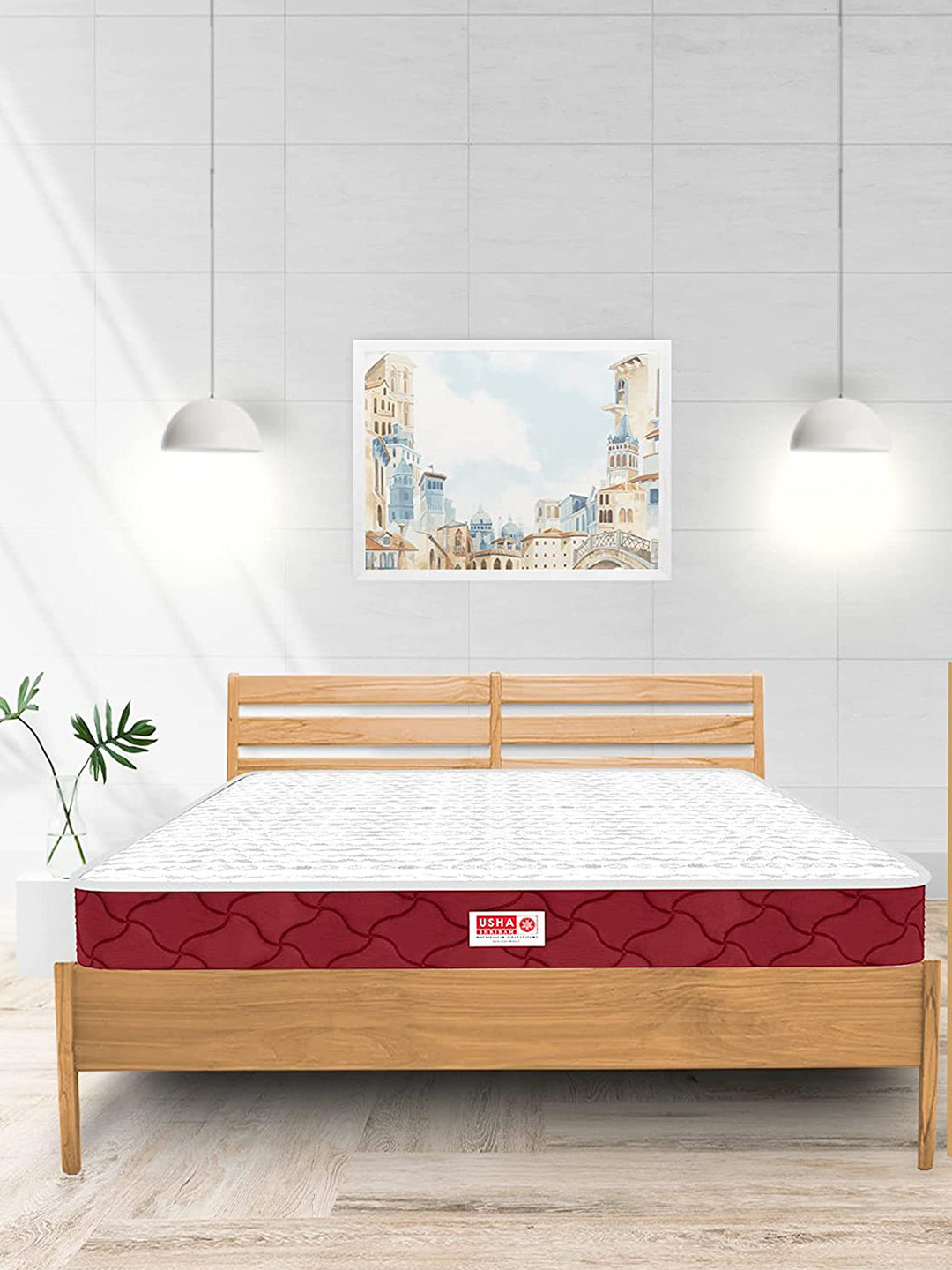 USHA SHRIRAM Tru Spring with NPSS Tech. Bonnell Spring Queen Size 6 Inch Mattress(84X66)