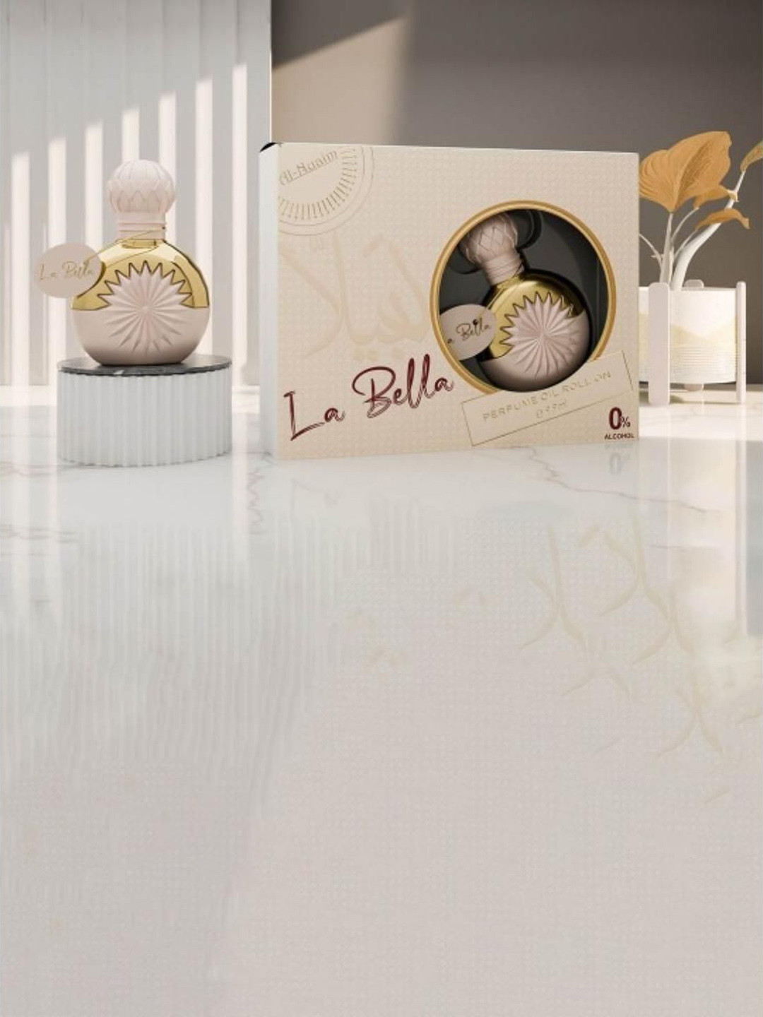 Al-Nuaim Set Of 2 La Bella Long Lasting 0% Alcohol Attar Roll On - 9.9ml Each