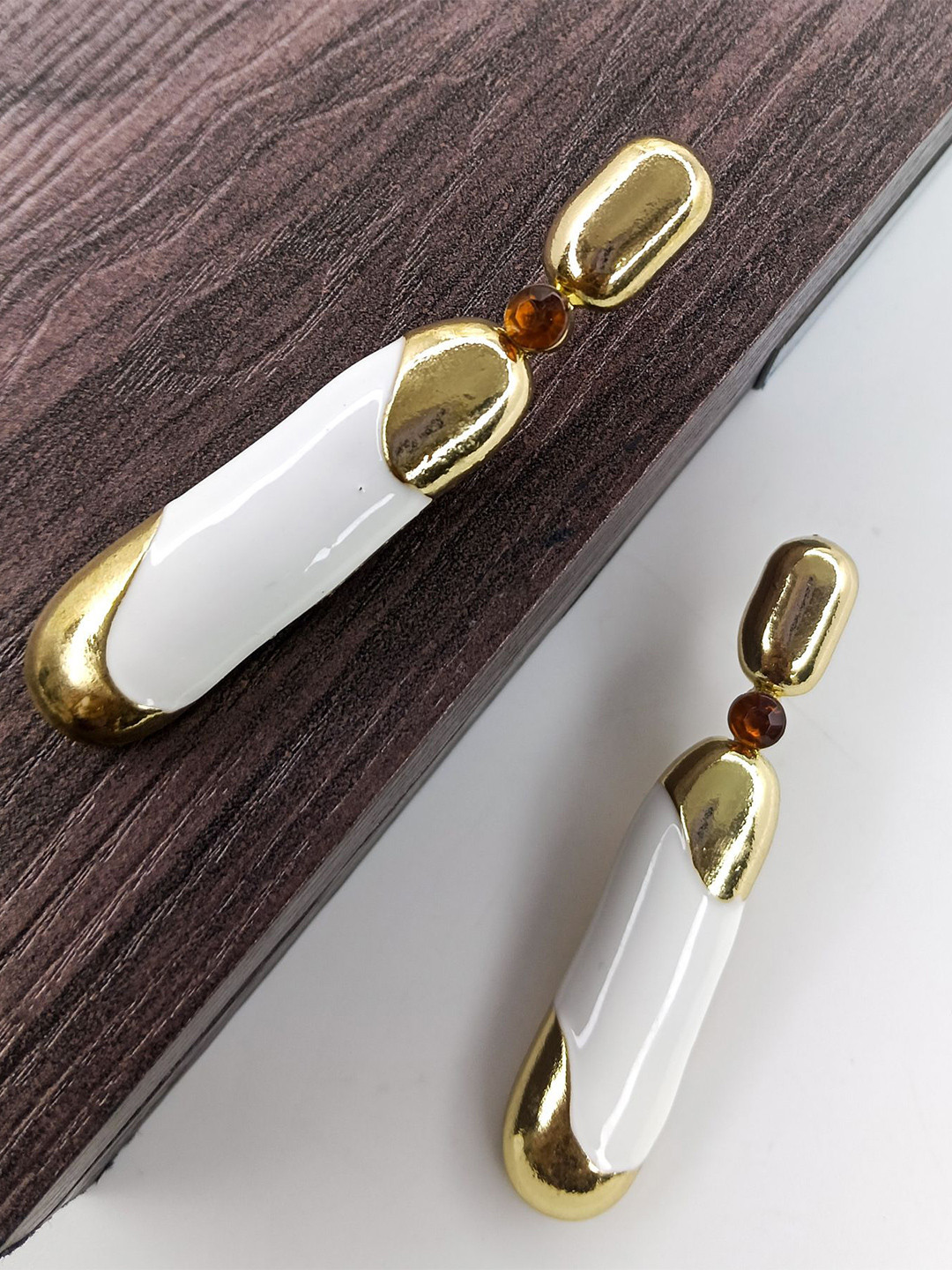 VELVET IMPERIAL Gold-Plated Geometric Drop Earrings