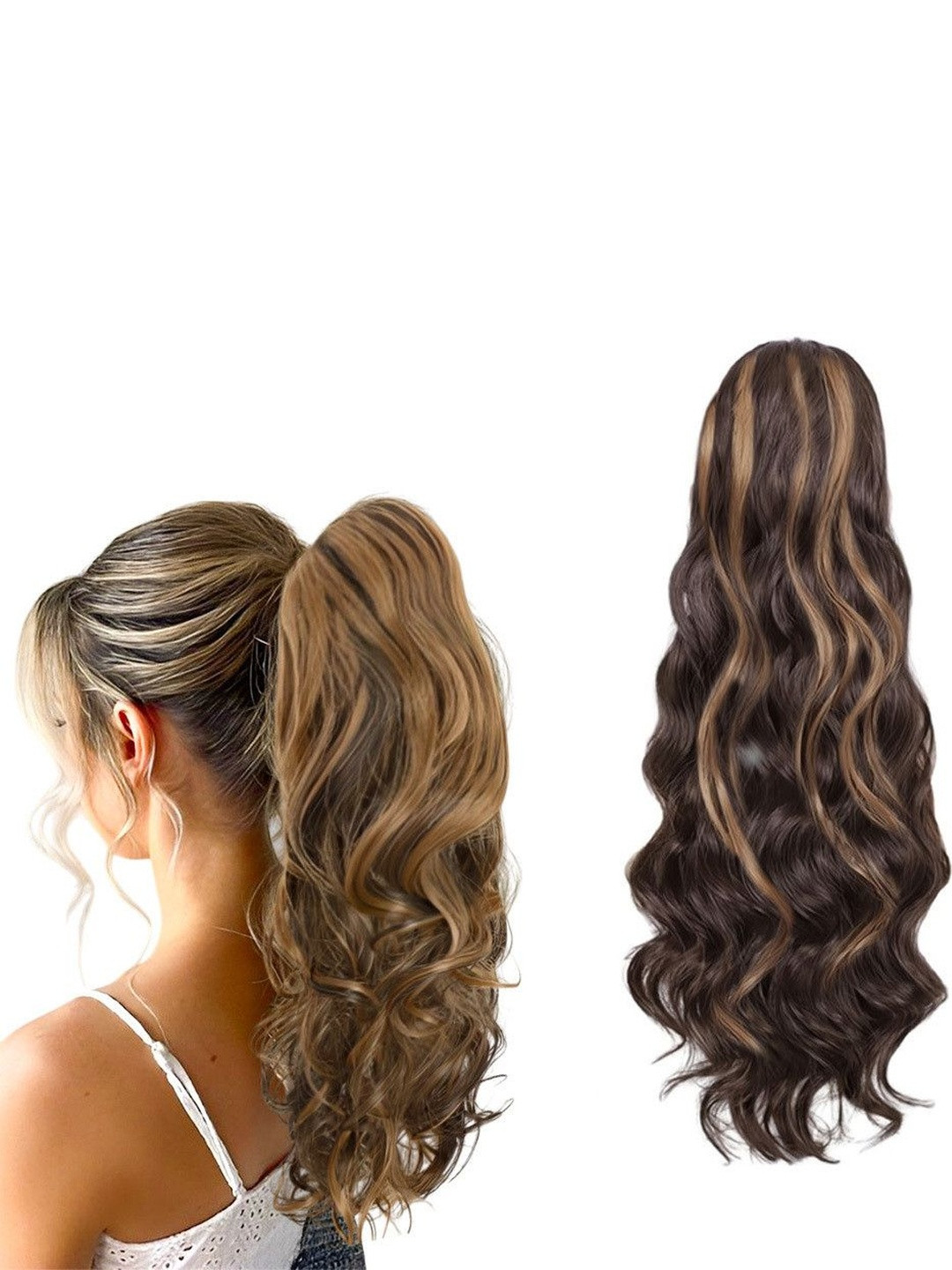 VIEWS Women Curly Claw Clip Ponytail Hair Extension 20 inch