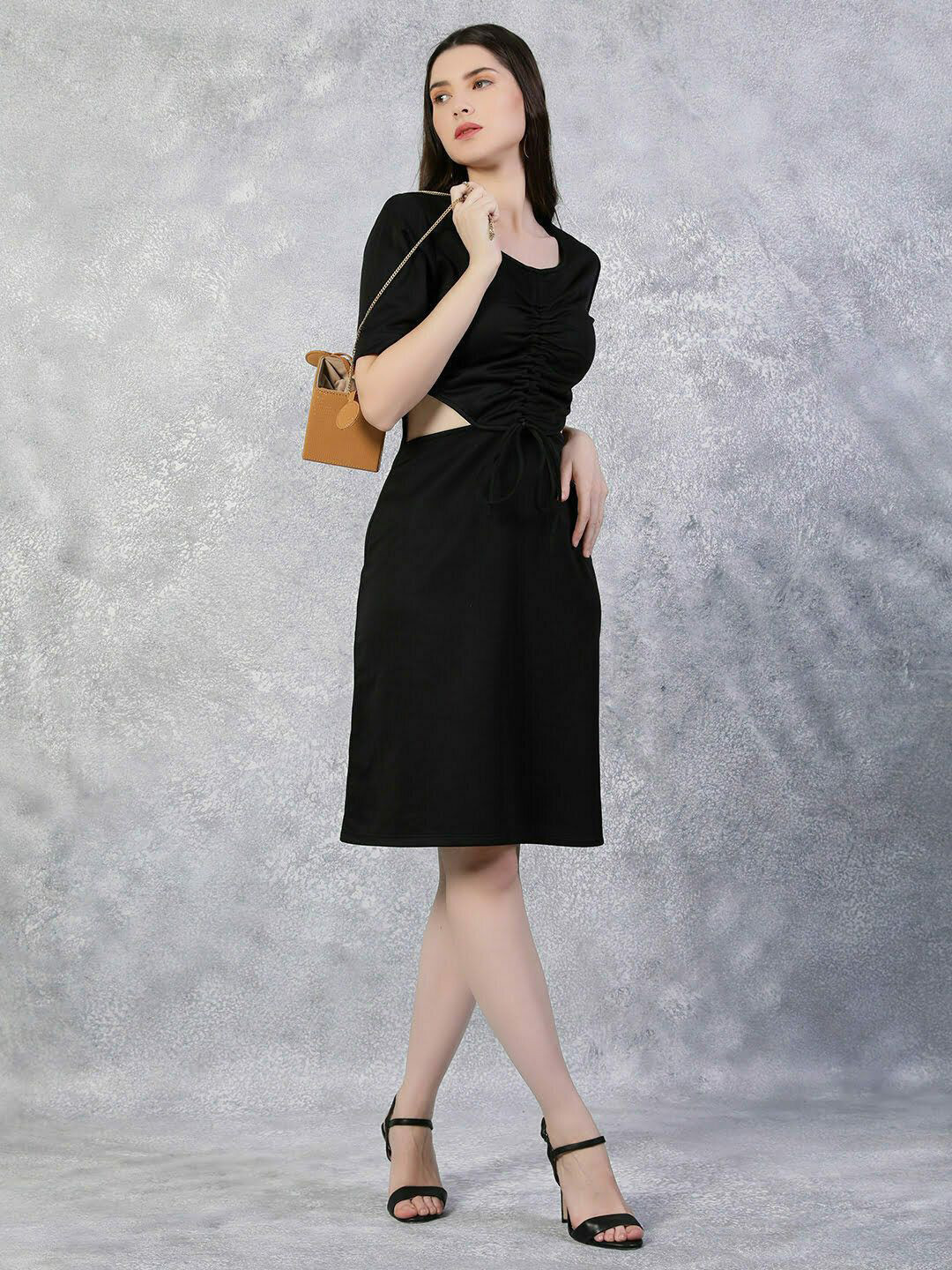 HE Him and Her Scuba Fit & Flare Midi Dress