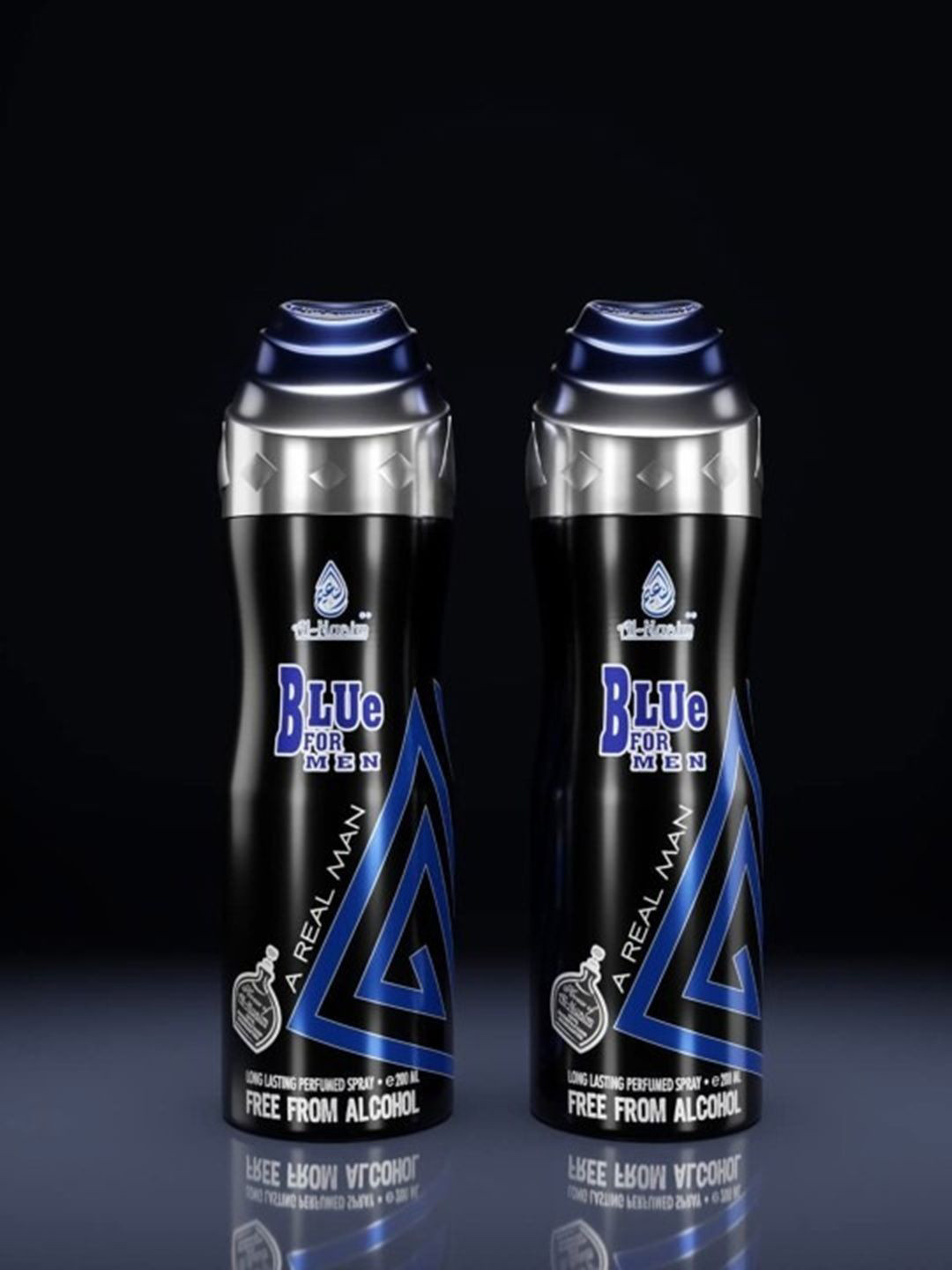 Al-Nuaim Set of 4 Blue For Men Long Lasting Alcohol Free Deodorant - 200 ml each