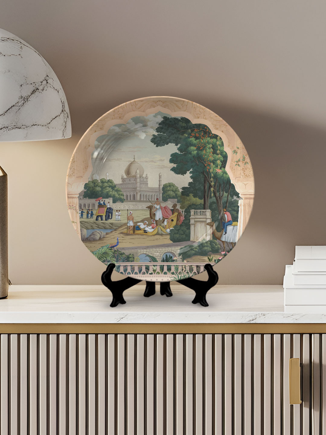 DESSINE ART Traditional Indian Landscape Decorative Wall Plate