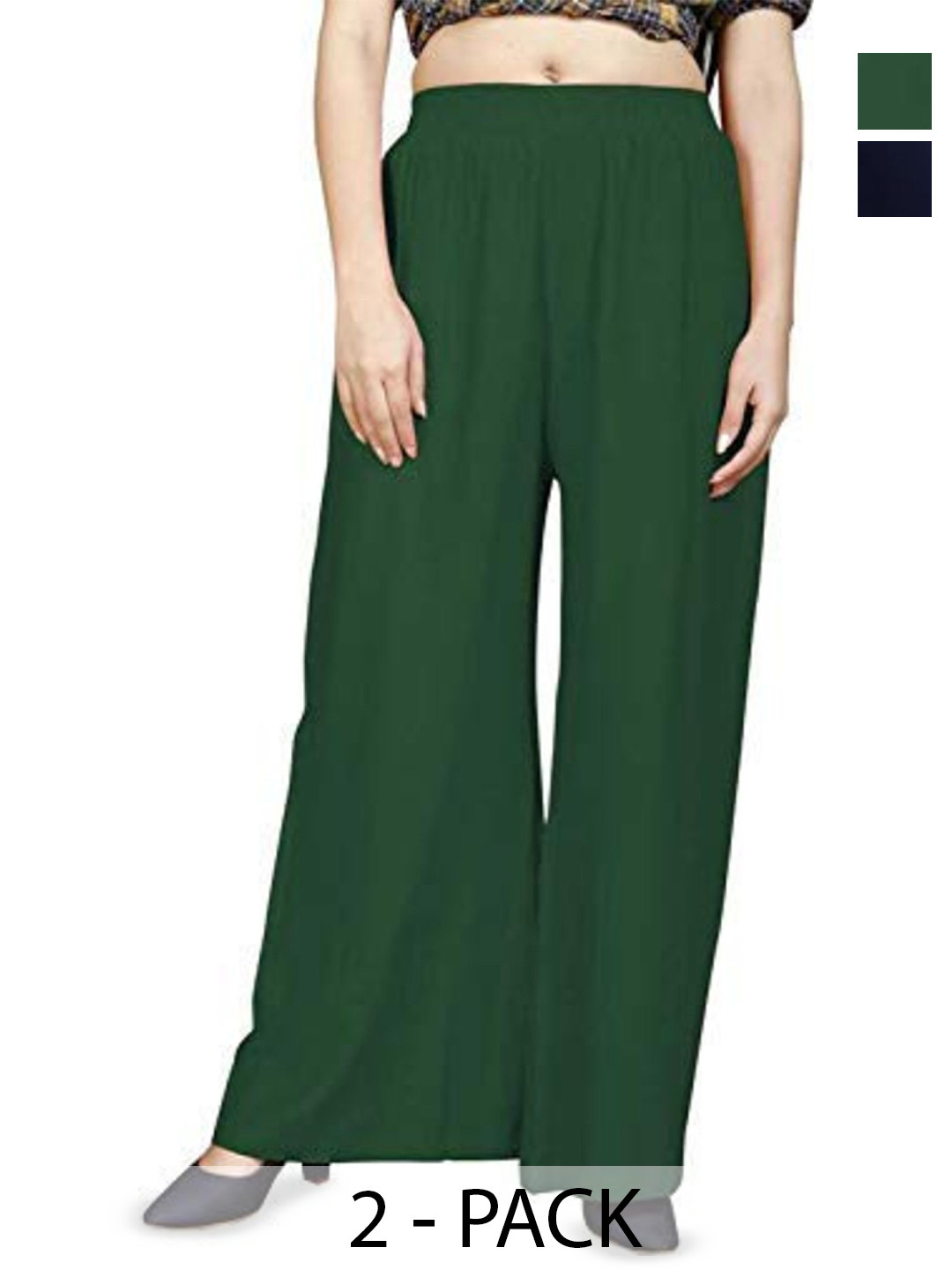 ERUDITE CLUB Women 2 Flared Palazzos