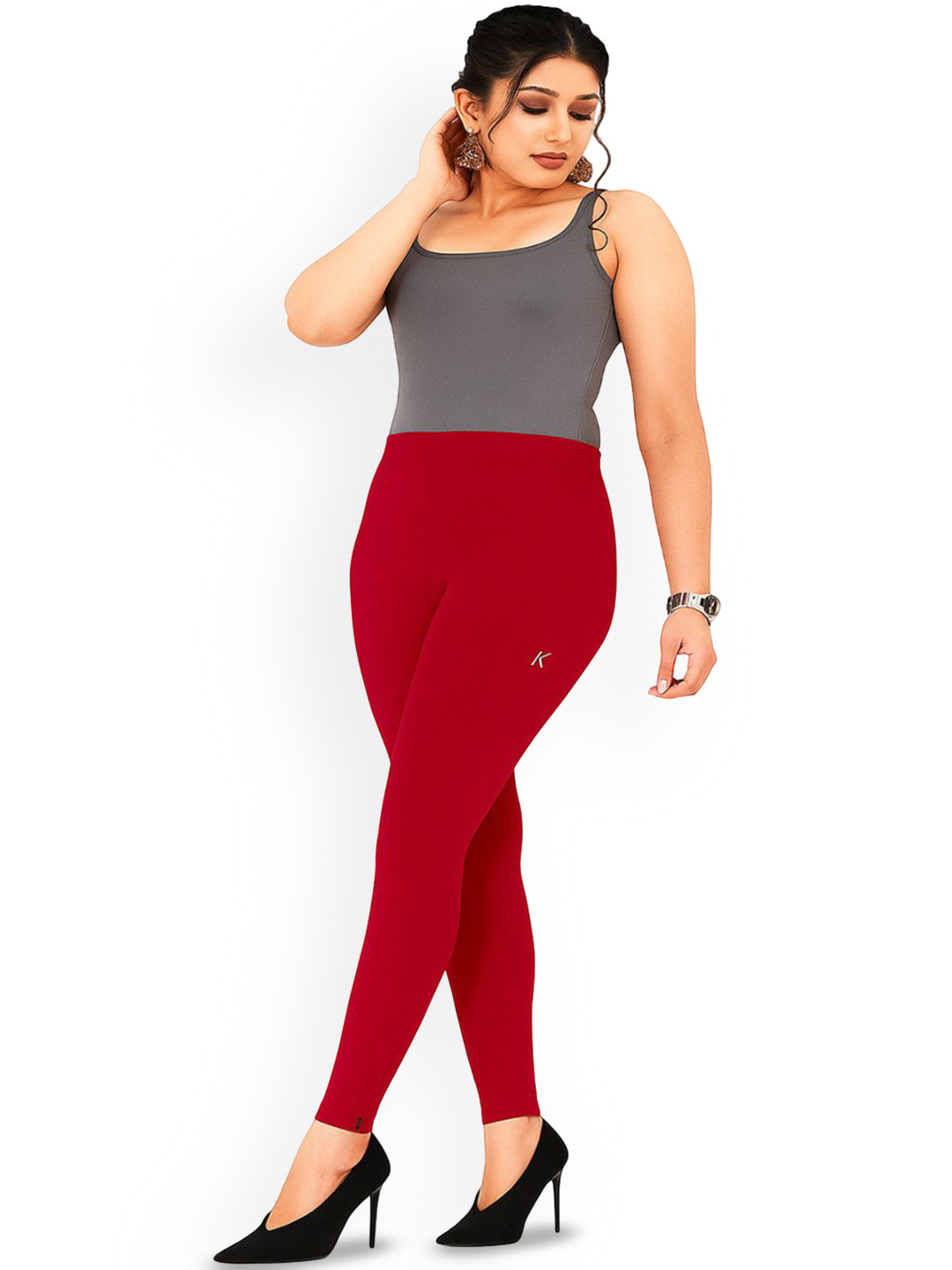 E-Bin-Sales  Women Cotton Stretchable Ankle-Length Leggings