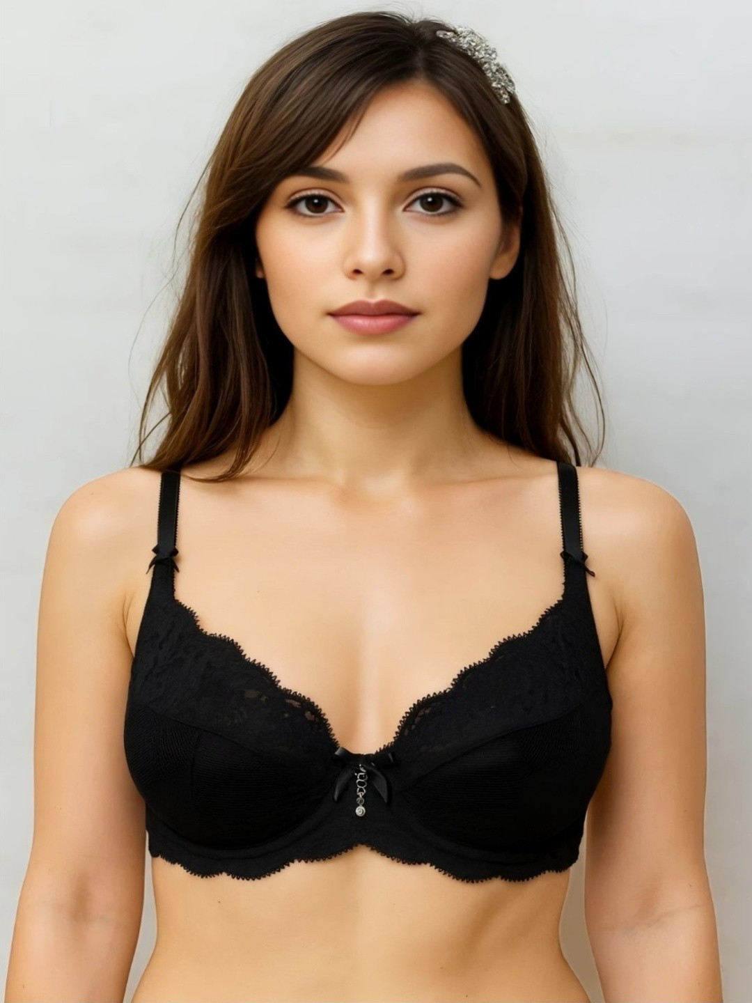 Blush Lado Romantic Lace Underwired Embellished Bra