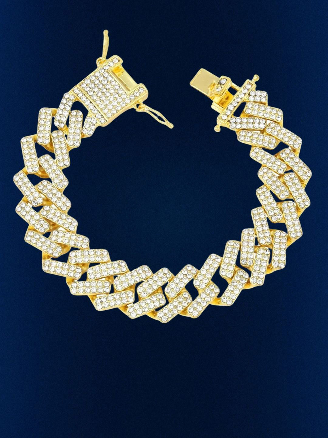 Oxidised Mall Men Gold-Plated Link Bracelet