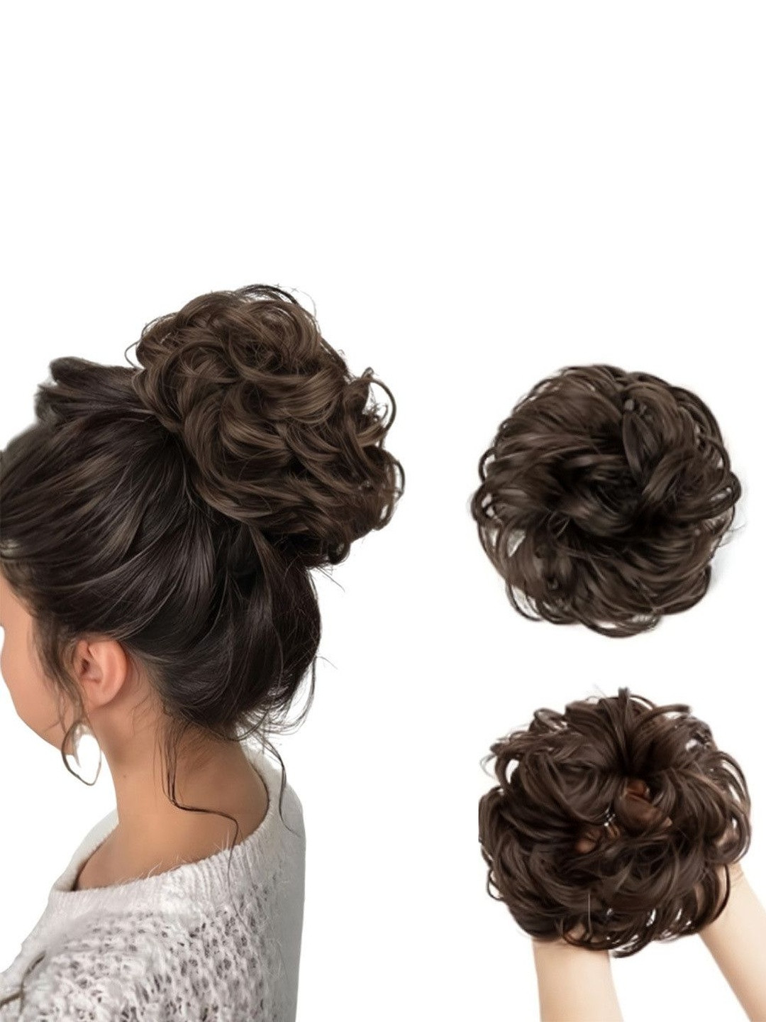 VIEWS Curly Messy Hair Bun Extension