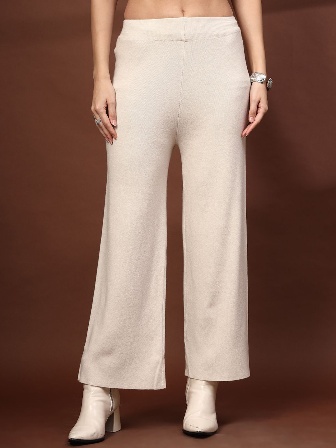 Mafadeny Women Solid Straight Fit Palazzo