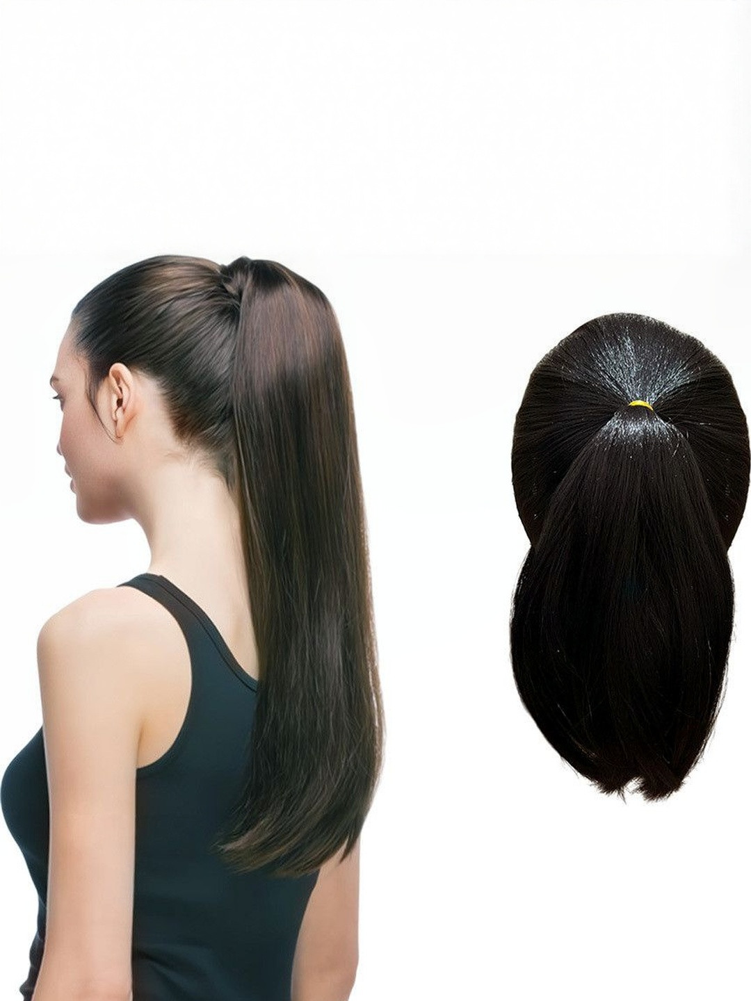 VIEWS Straight Tape-In Ponytail Hair Extension - Brown - 14 Inches