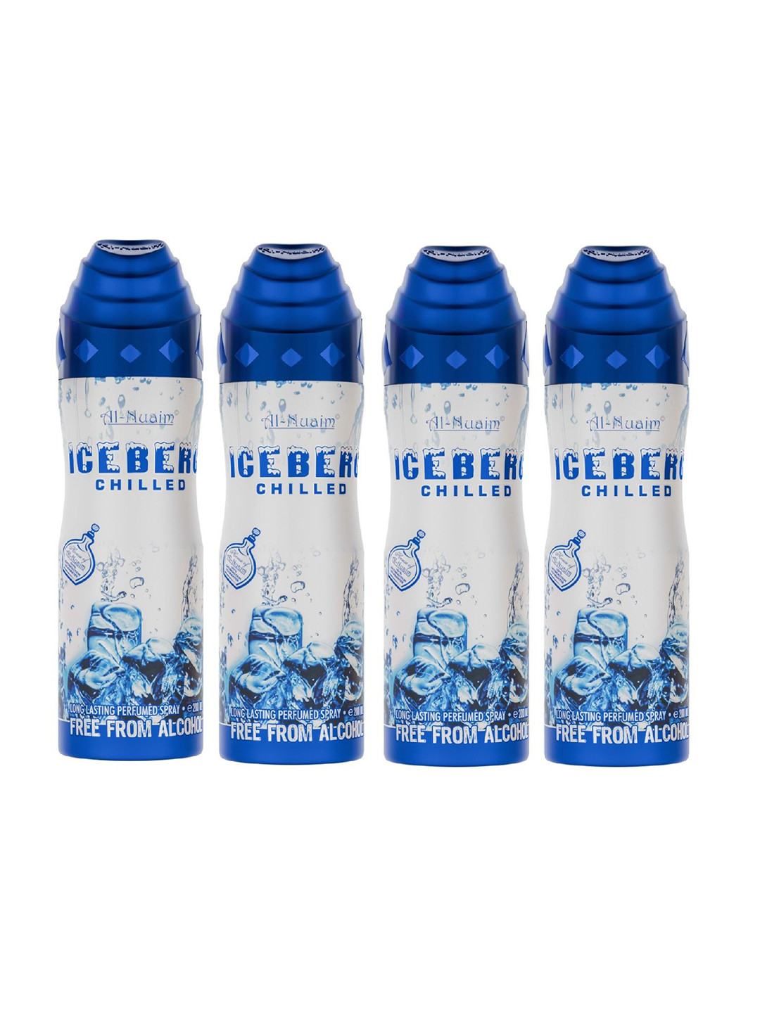 Al-Nuaim Set of 4 Ice Berg Long Lasting Alcohol Free Deodorant - 200 ml each