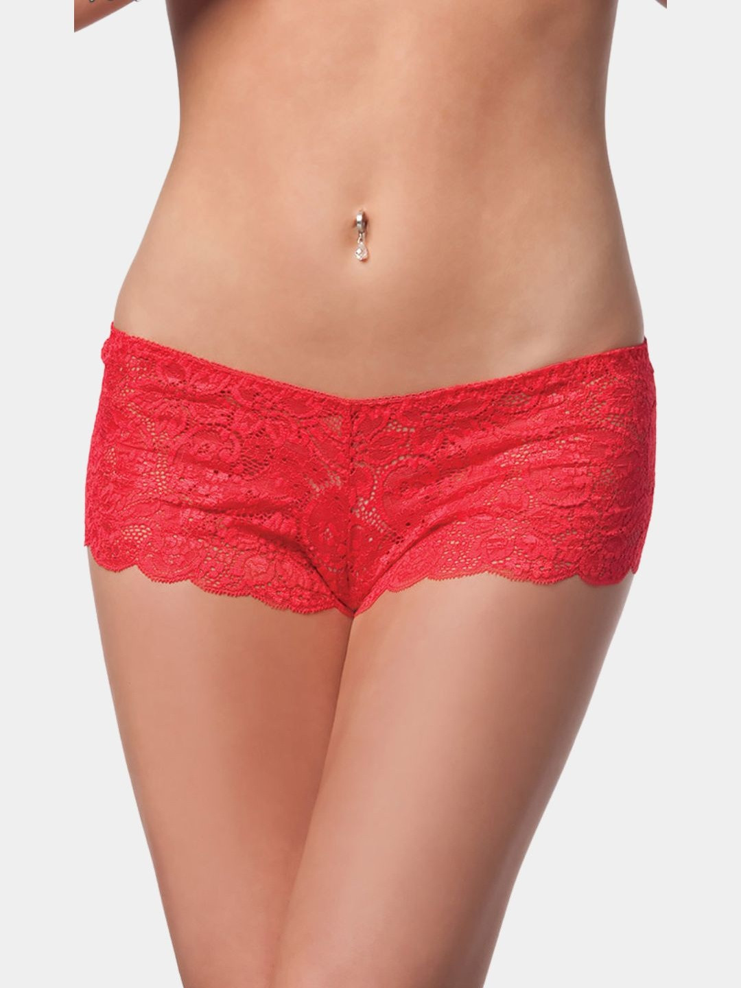 SweetFlirt Enterprises Women Red Microfiber Boy Shorts