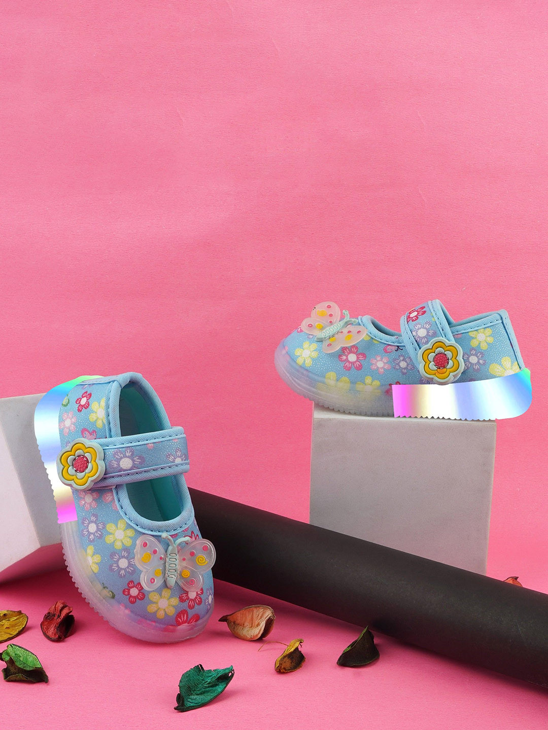 BAESD Girl Mesh Printed Round Toe Sneakers