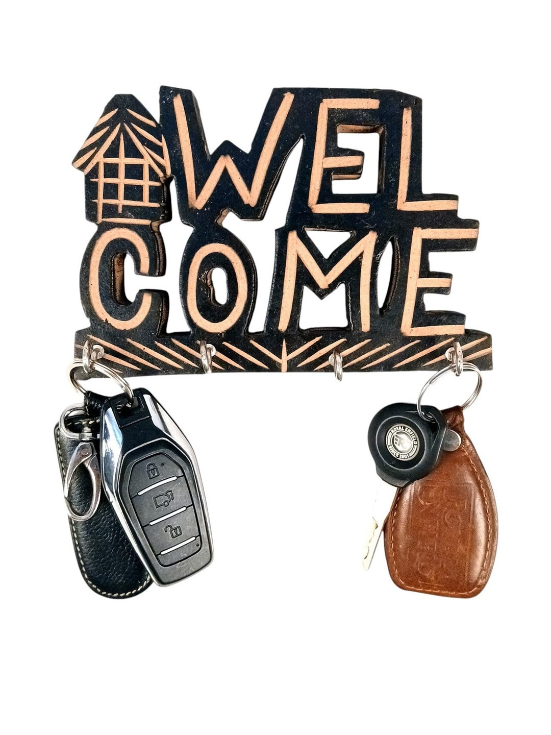 Apka Mart Welcome Wall Hanging Key Holder