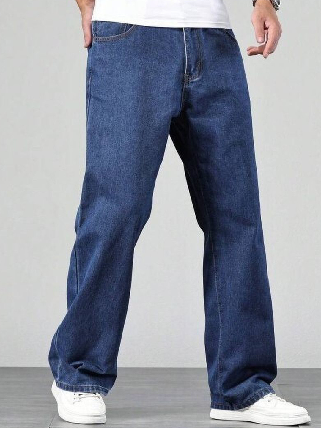 Veltick  Men Baggy Low-Rise Denim Stretchable Jean