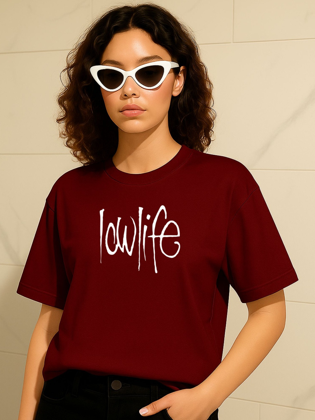 PVC RAIMENTS Women Typography Printed T-Shirt