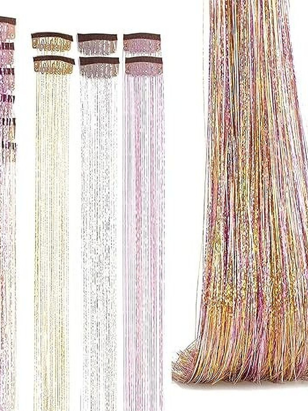 VIEWS Women Rose Gold Wavy Clip-In Locks Hair Extension - 24 inch