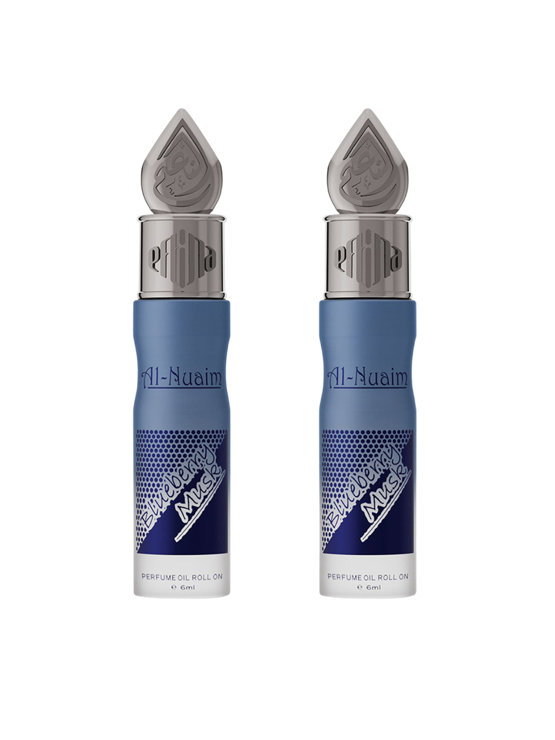 Al-Nuaim Set Of 2 Blueberry Musk 0% Alcohol Long Lasting Attar Roll On - 6ml Each