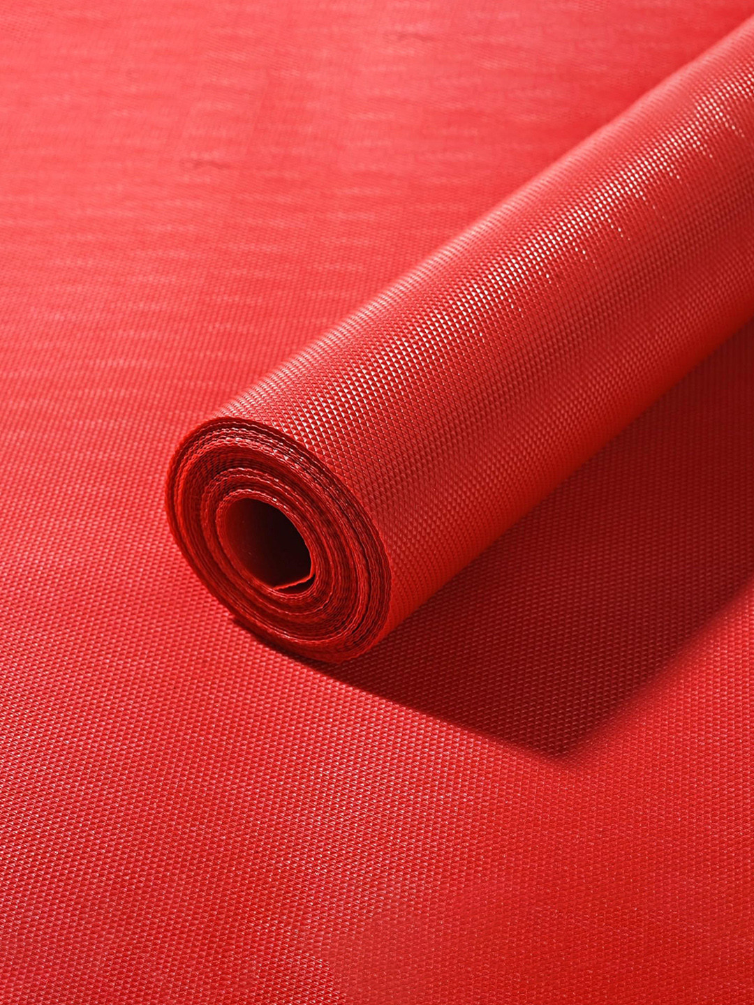 Kuber Industries Red Anti Slip Shelf Liner Roll- 3 M