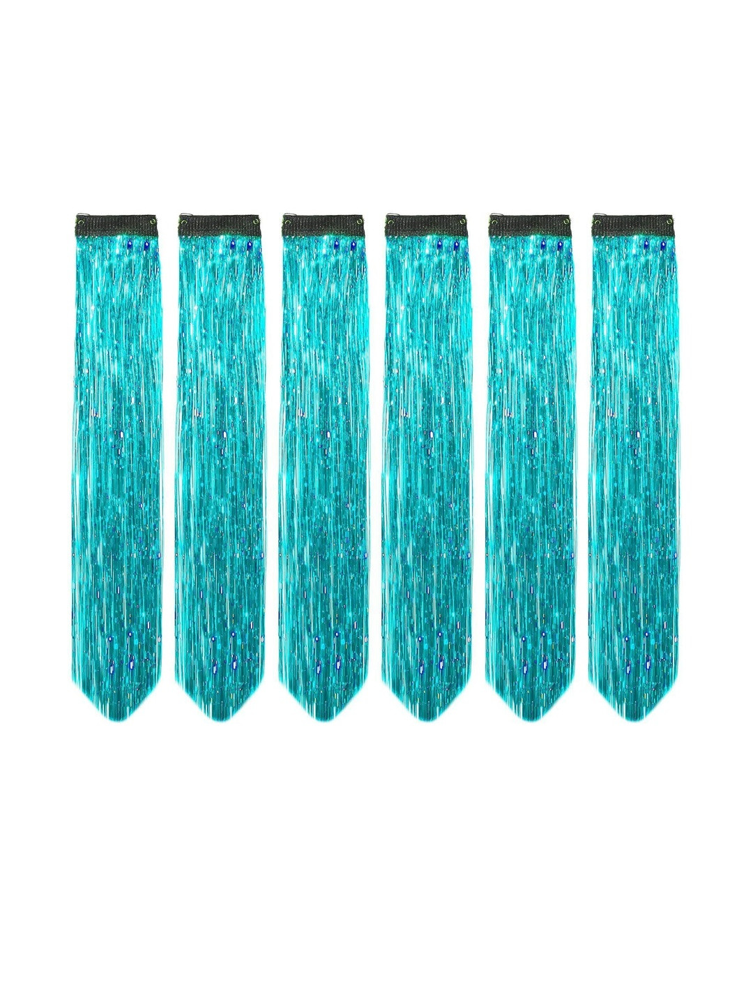 VIEWS Blue Wavy Clip-In Coloured Strand Hair Extension